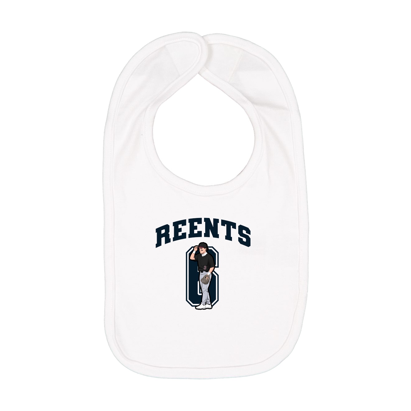 Infant Bib — Number in White