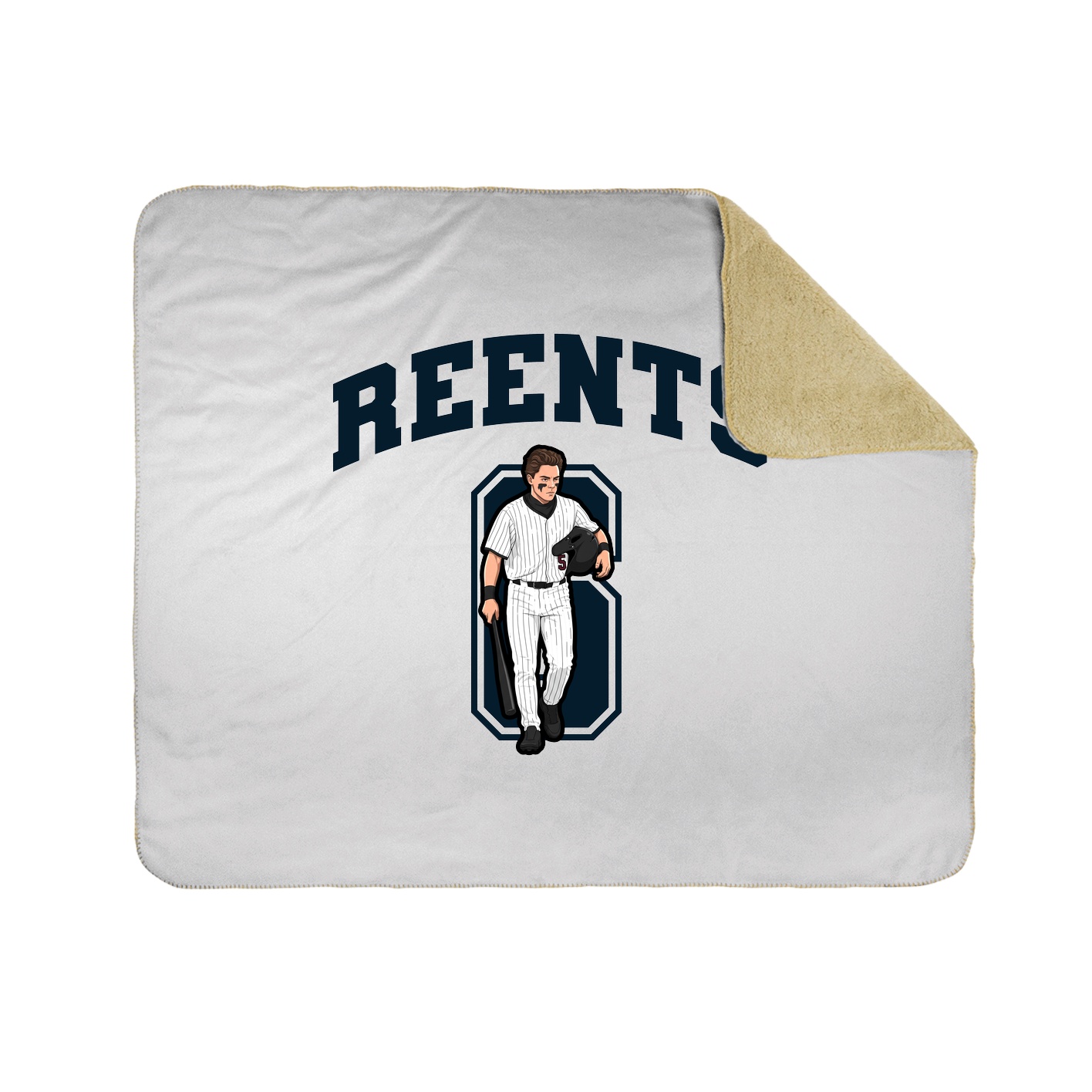 Throw Blanket — Number in White