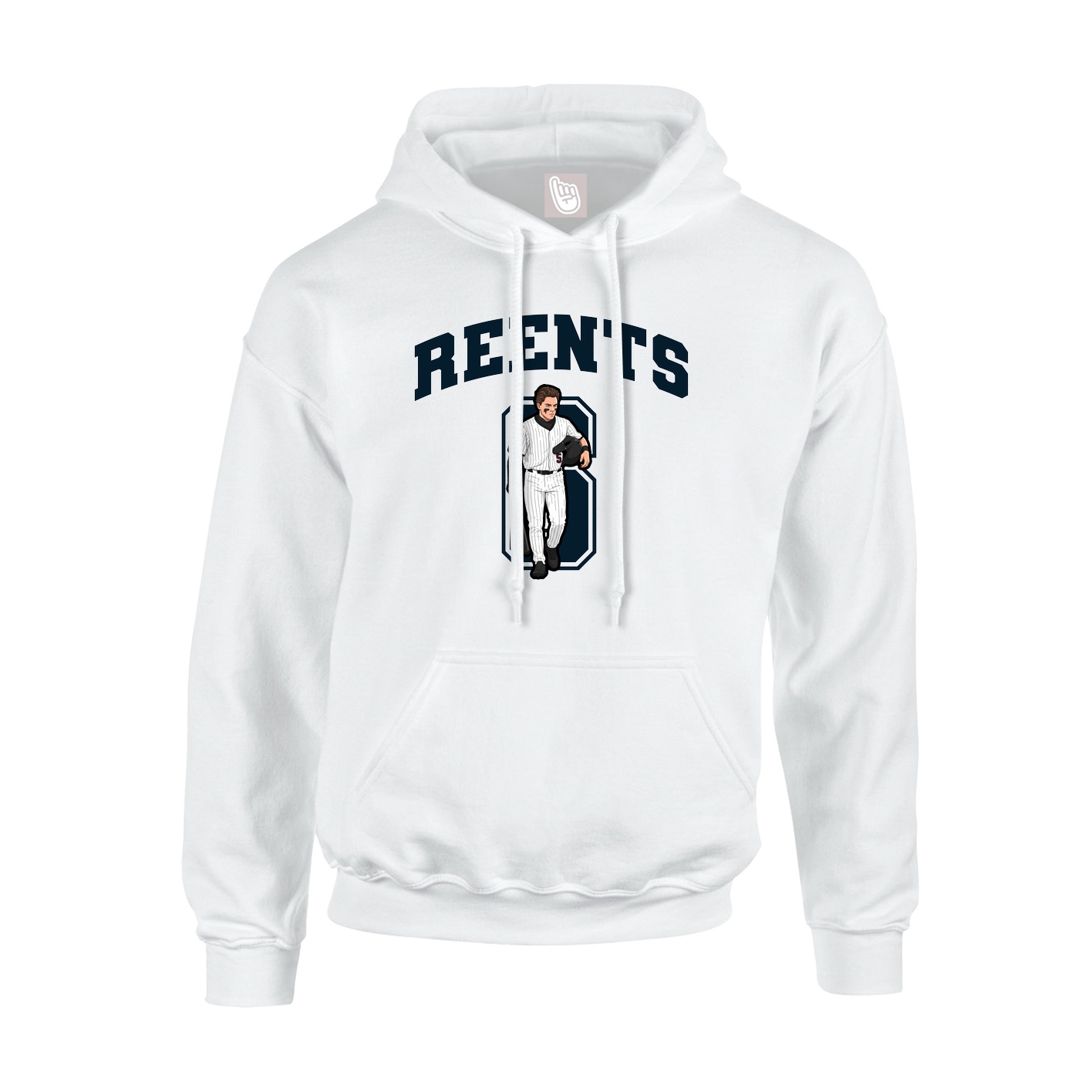 Youth Hoodie — Number in White