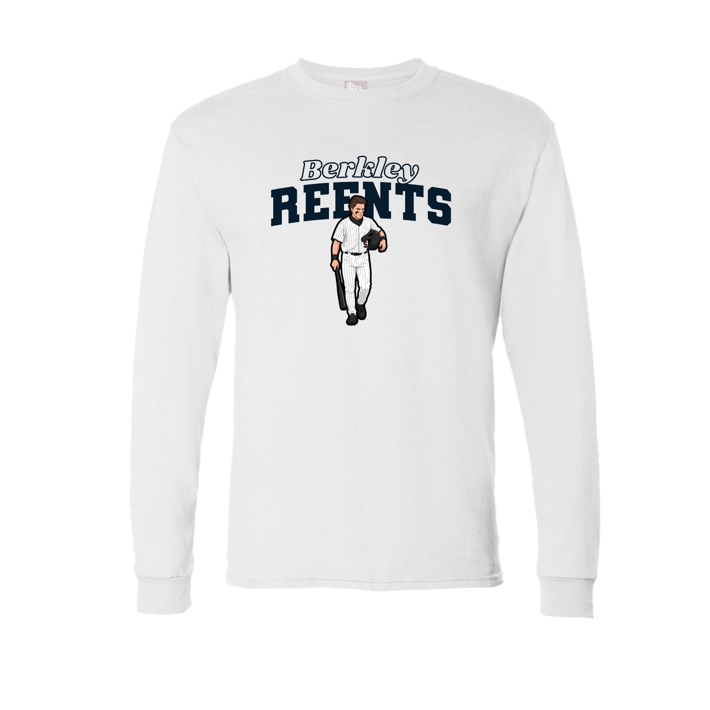 Long Sleeve Tee — Name Arch in White