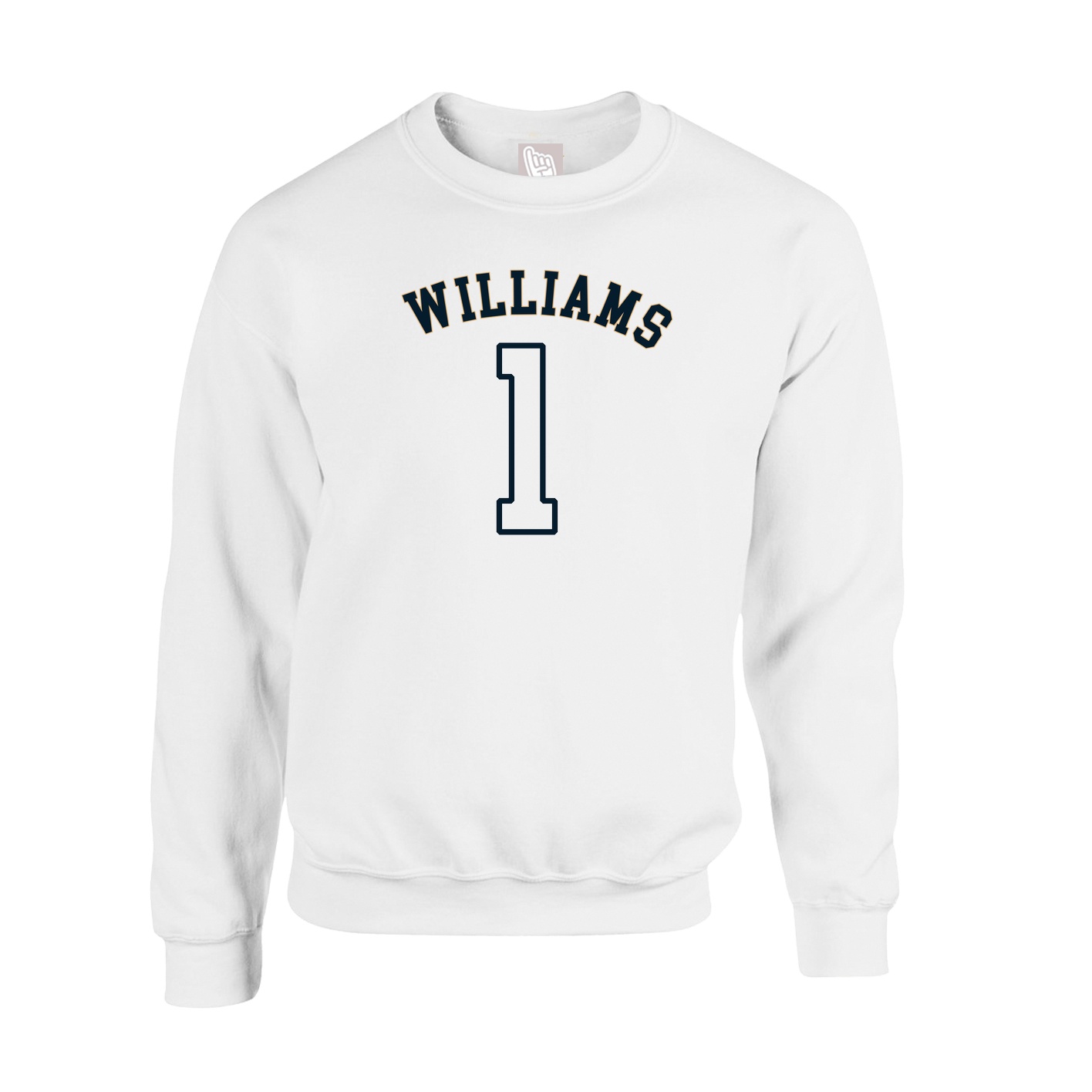 Fleece Crew — Shirsey Arch in White