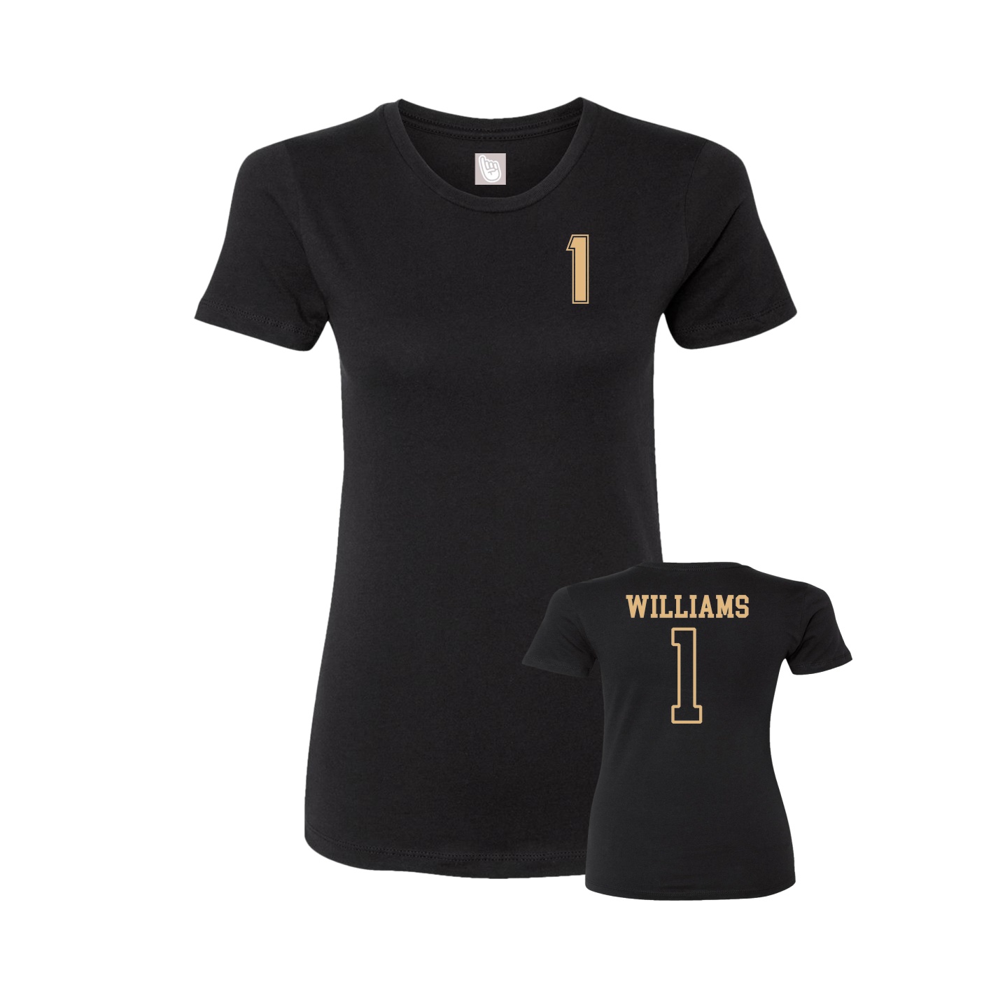 Womens Tee — Chest Back in Black