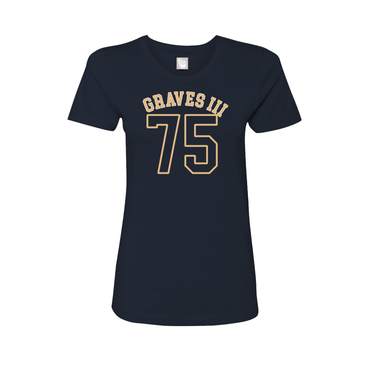 Fitted Women's Tee — Shirsey Arch in Navy