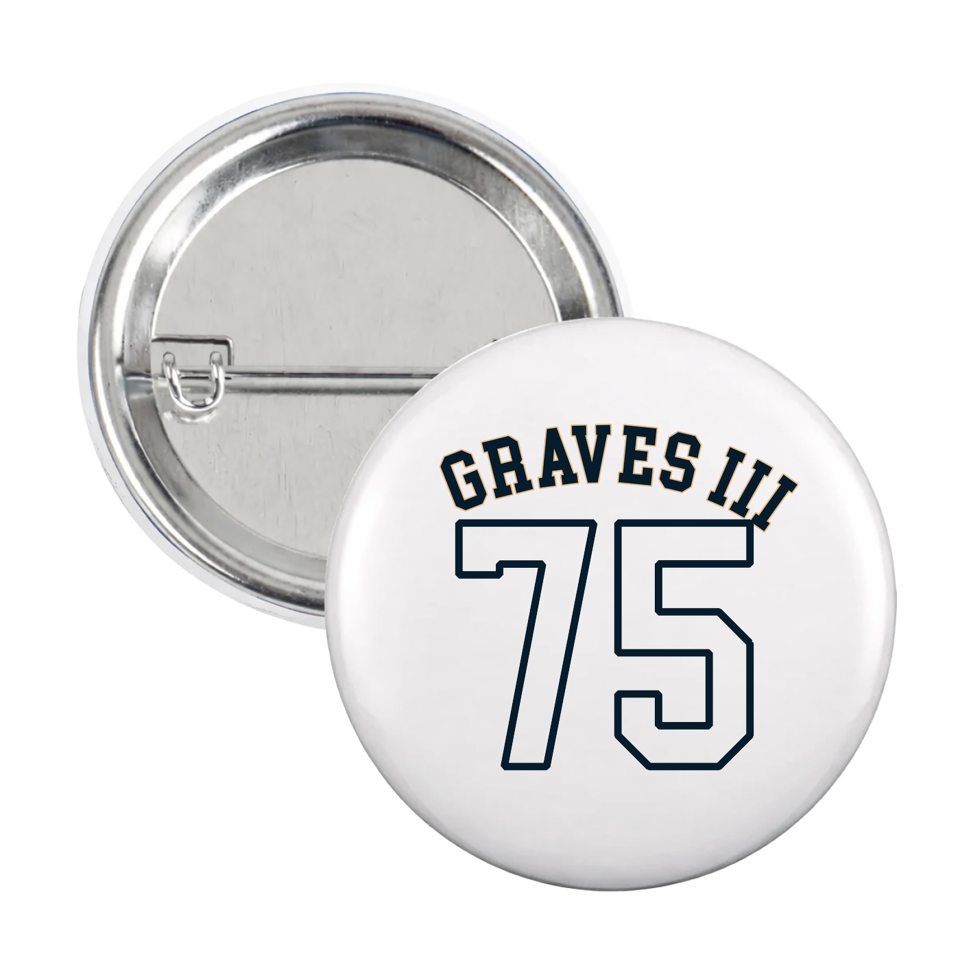 Game Day Button — Shirsey Arch in White