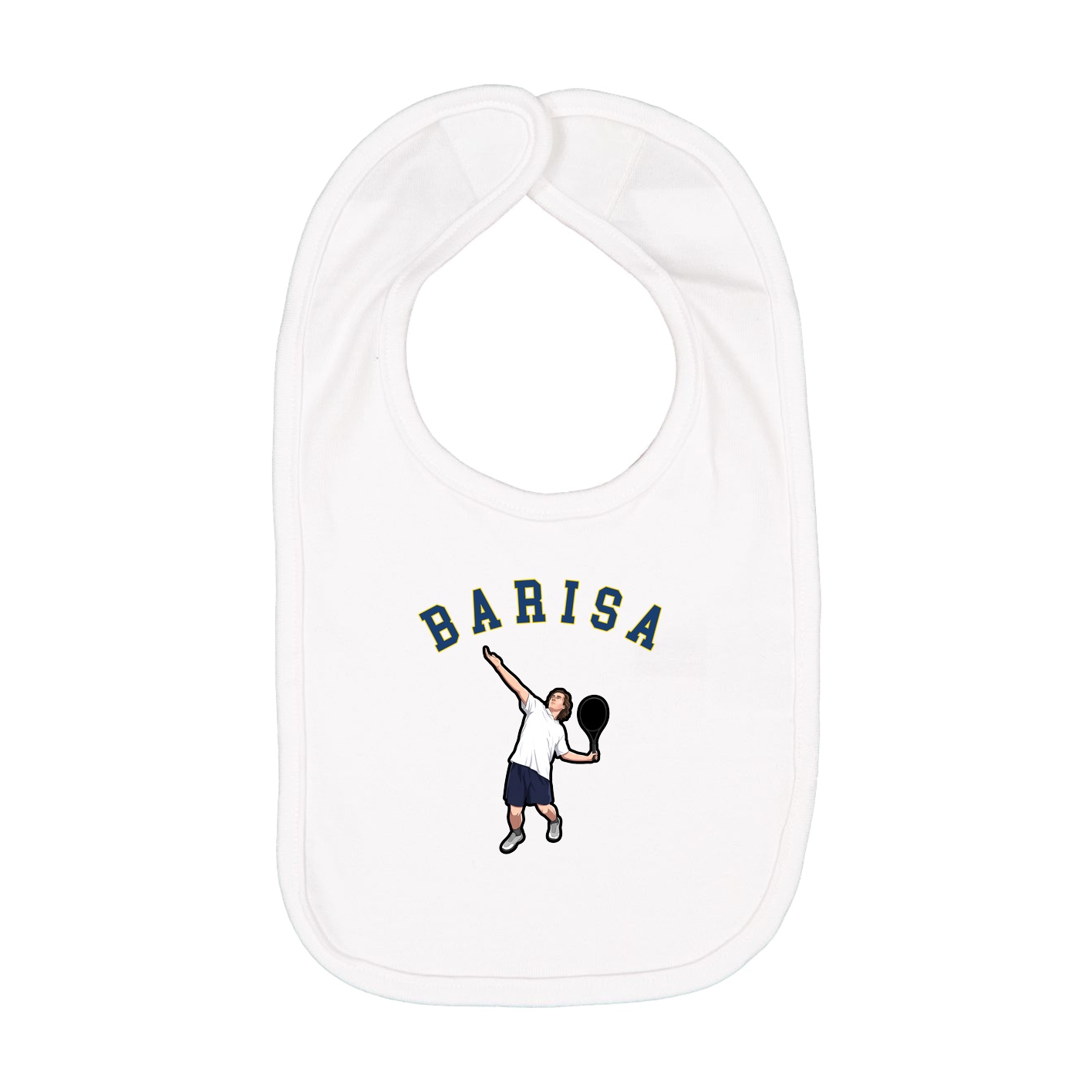 Infant Bib — Shirsey Arch in White
