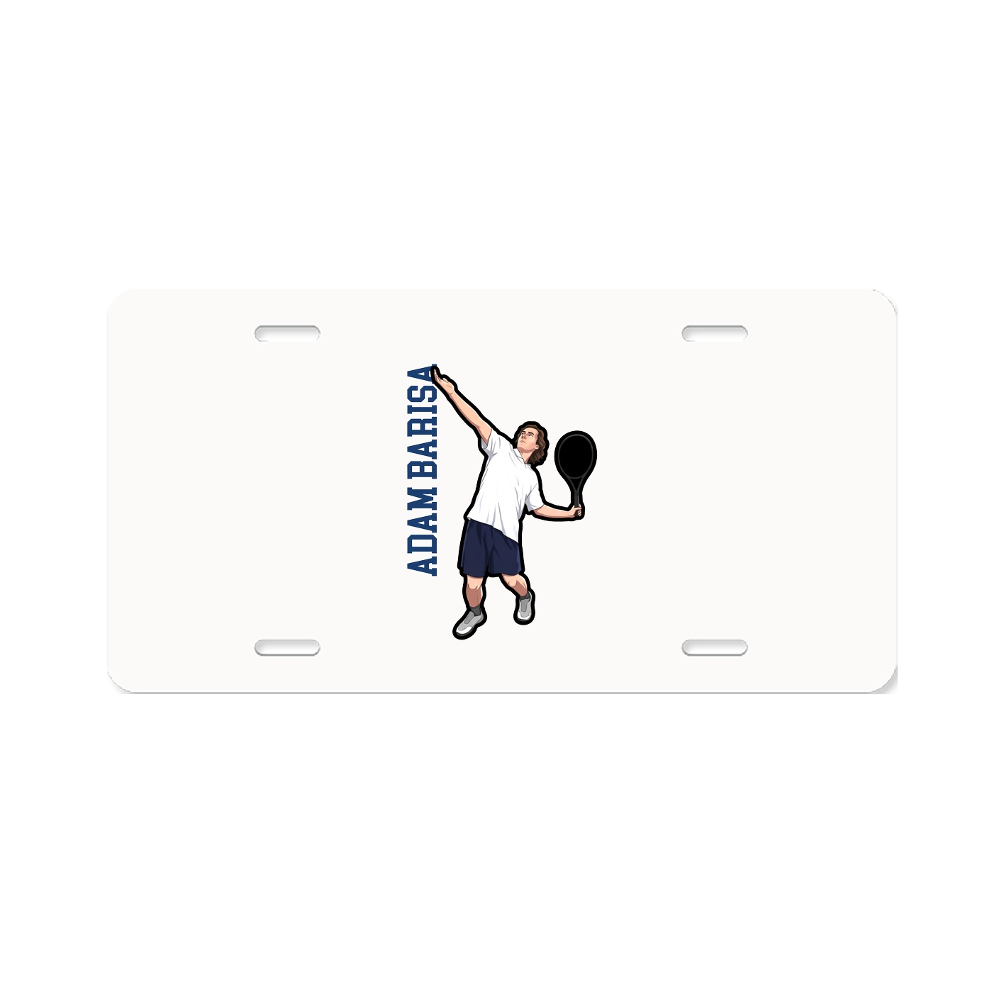 License Plate — Name Vertical in Classic