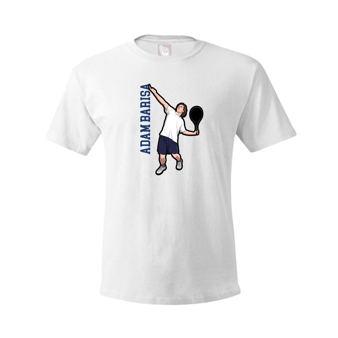 Tee — Name Vertical in White