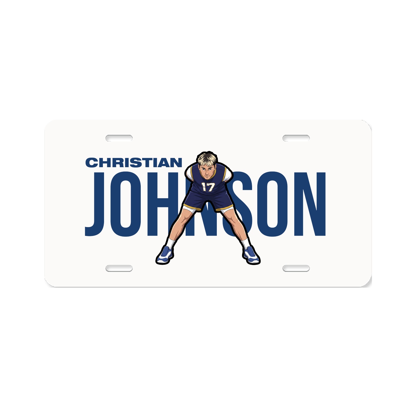 License Plate — Player Name in Classic