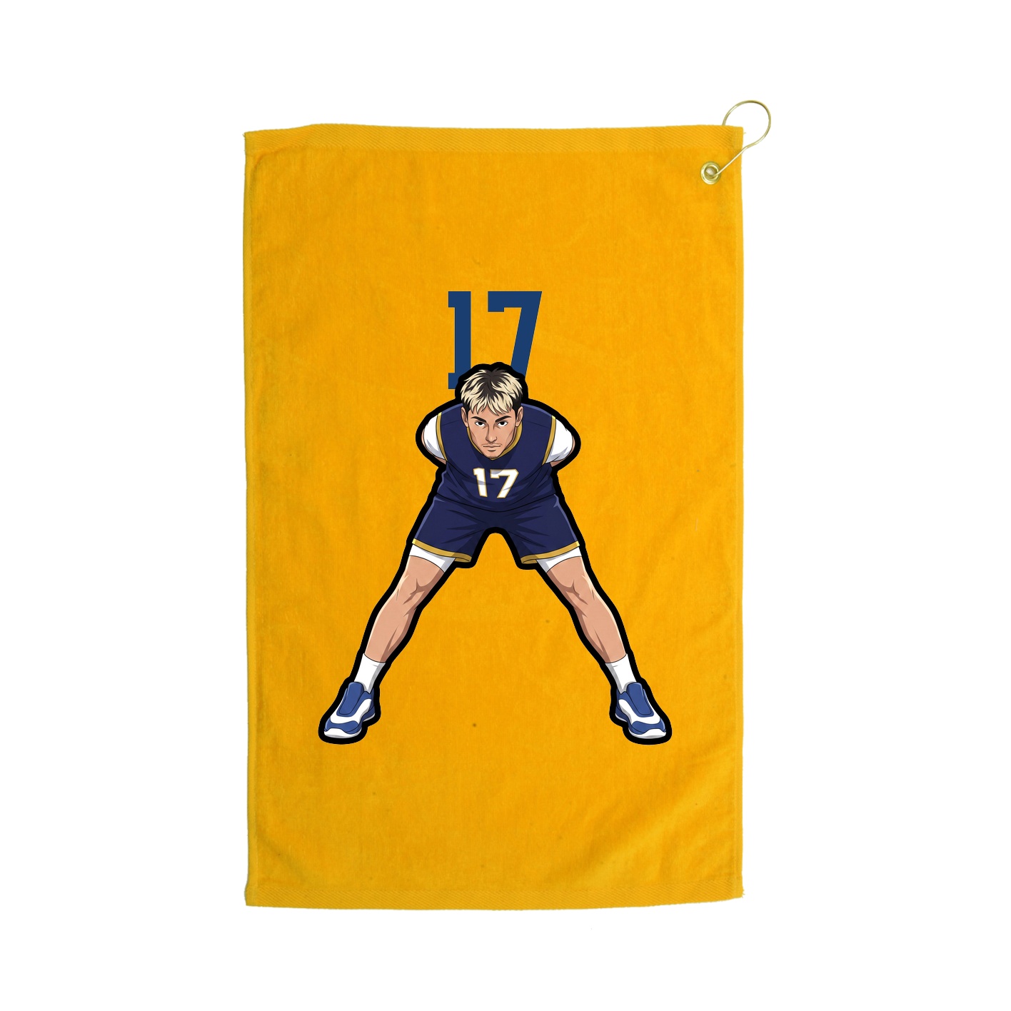 Golf Towel — Number Top in Gold