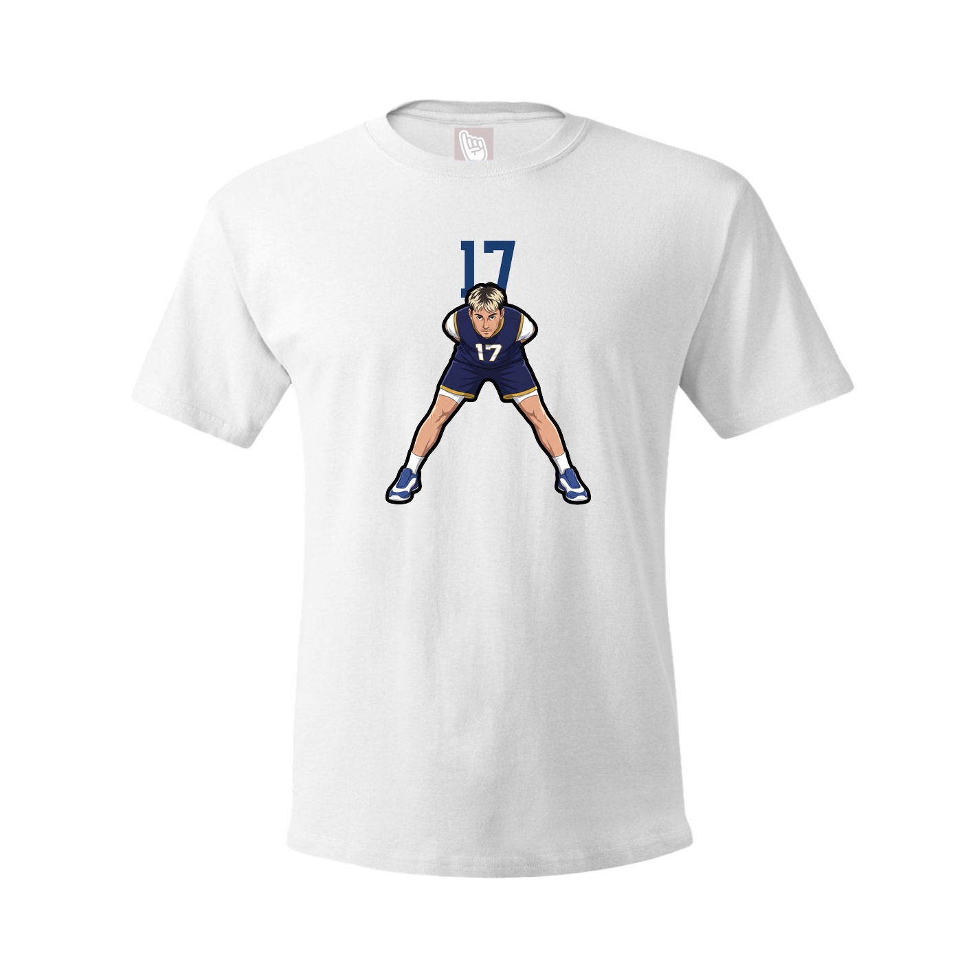 Youth Tee — Number Top in White