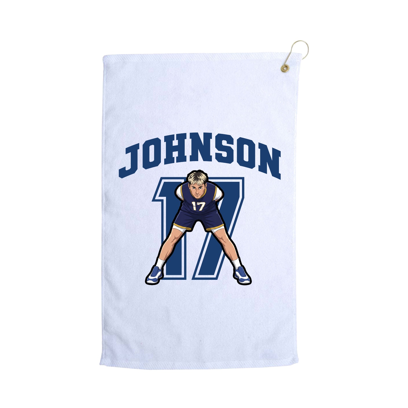 Golf Towel — Number in White