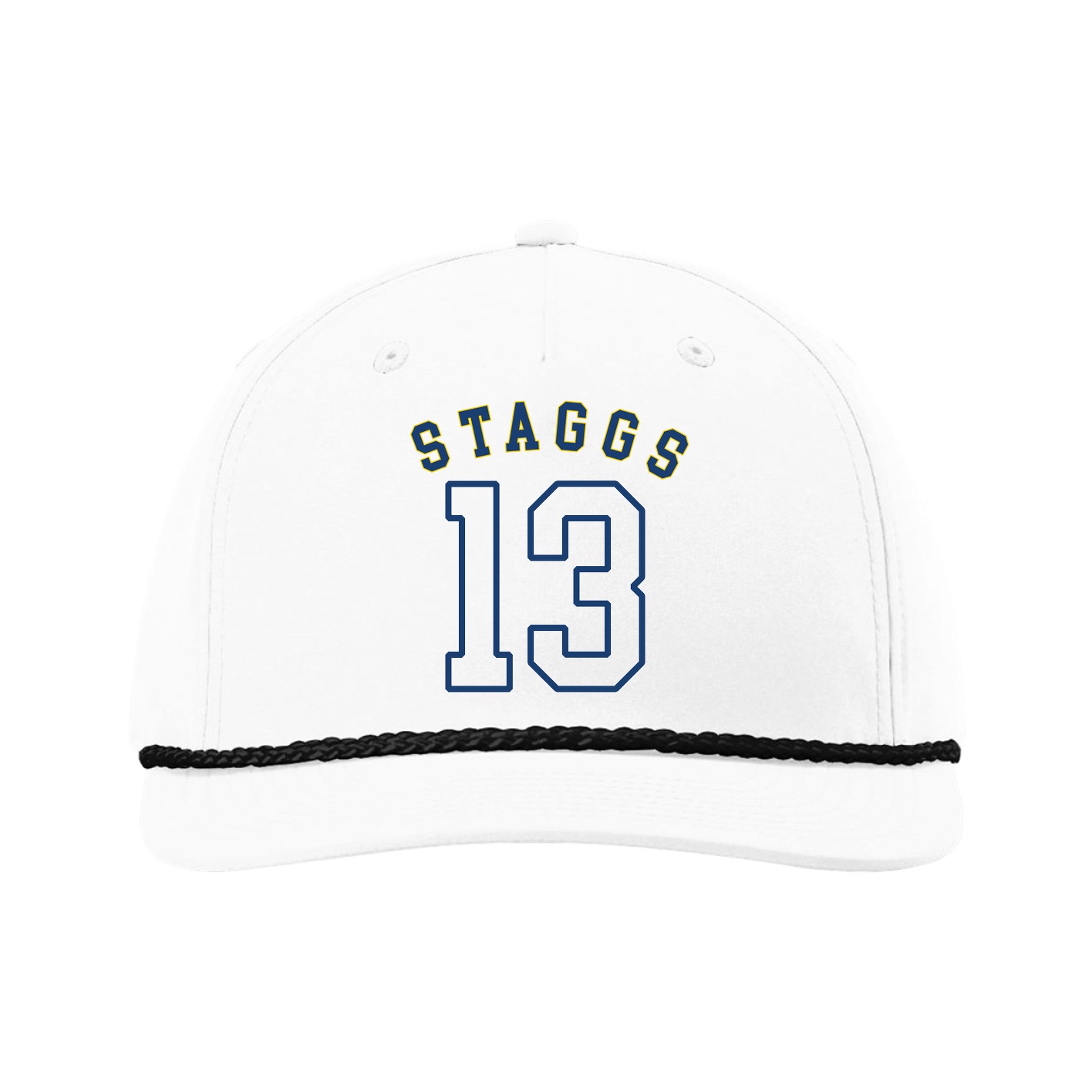 Five-Panel Classic Rope Cap — Shirsey Arch in White