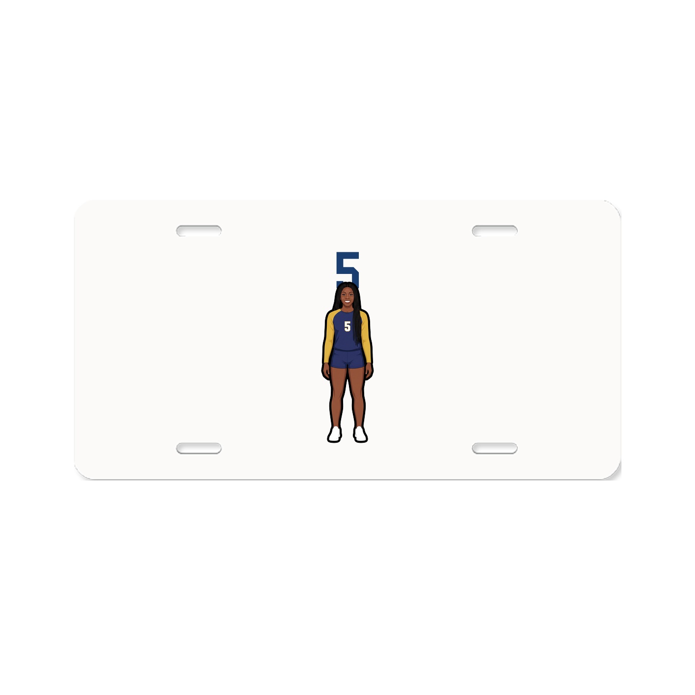 License Plate — Number Top in Classic