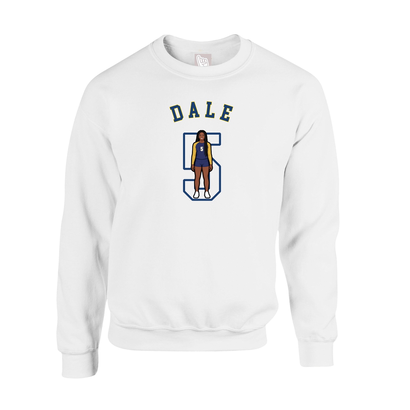 Fleece Crew — Shirsey Arch in White