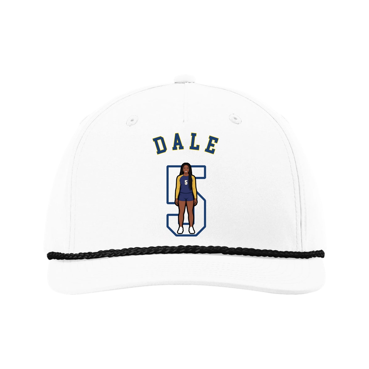 Five-Panel Classic Rope Cap — Shirsey Arch in White