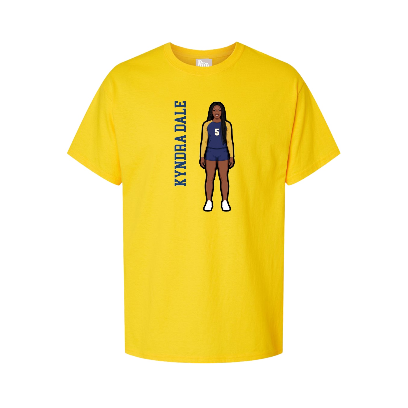 Tee — Name Vertical in Gold