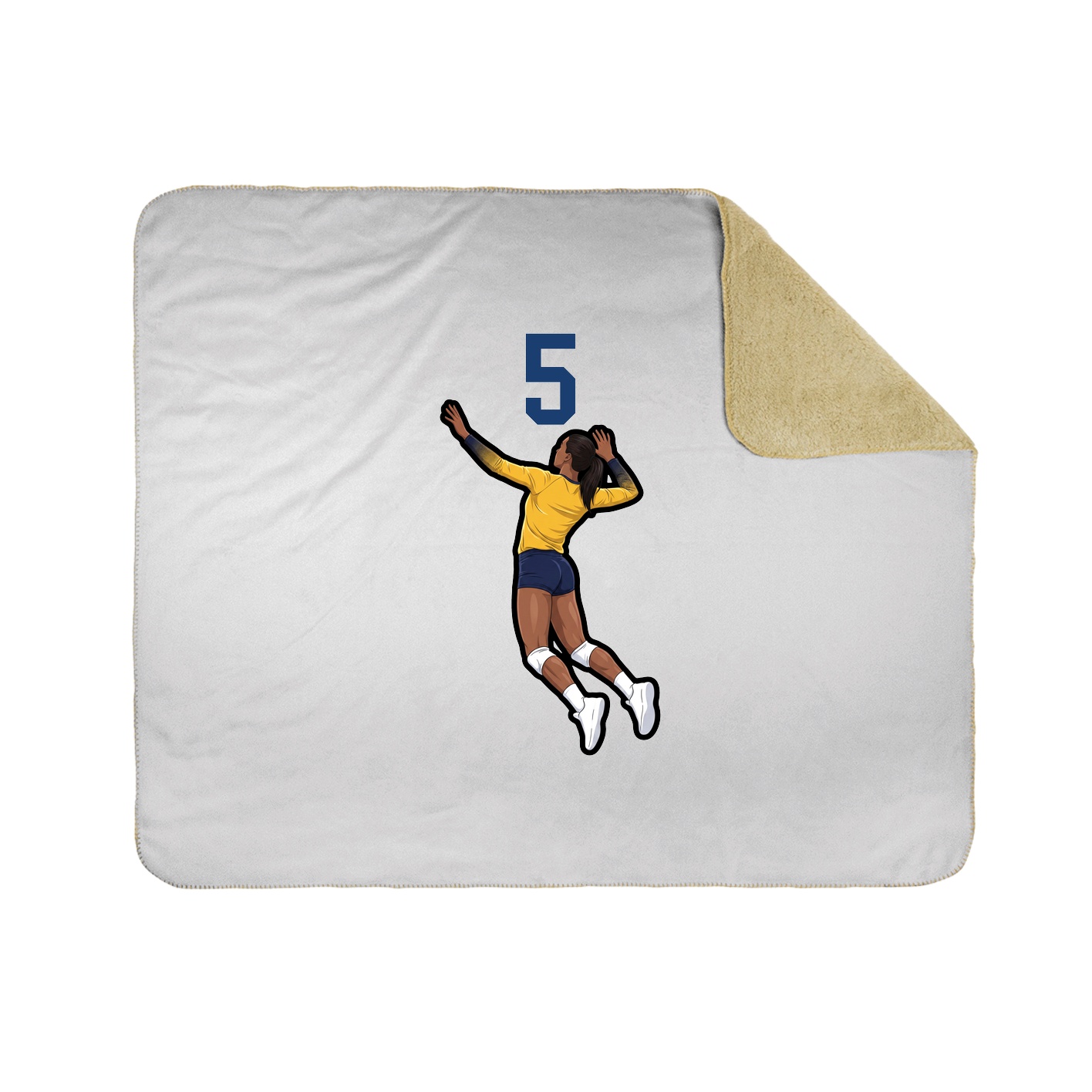 Throw Blanket — Number Top in White