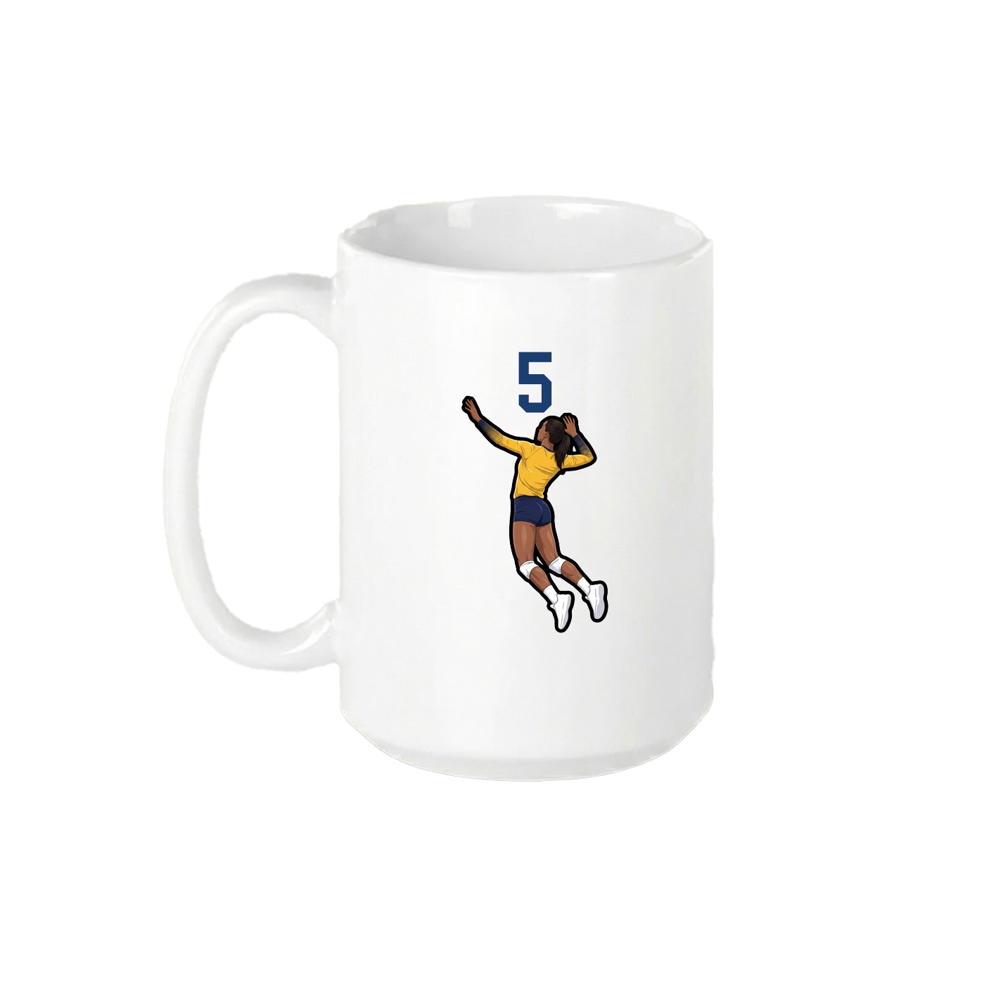 15oz Coffee Mug — Number Top in White