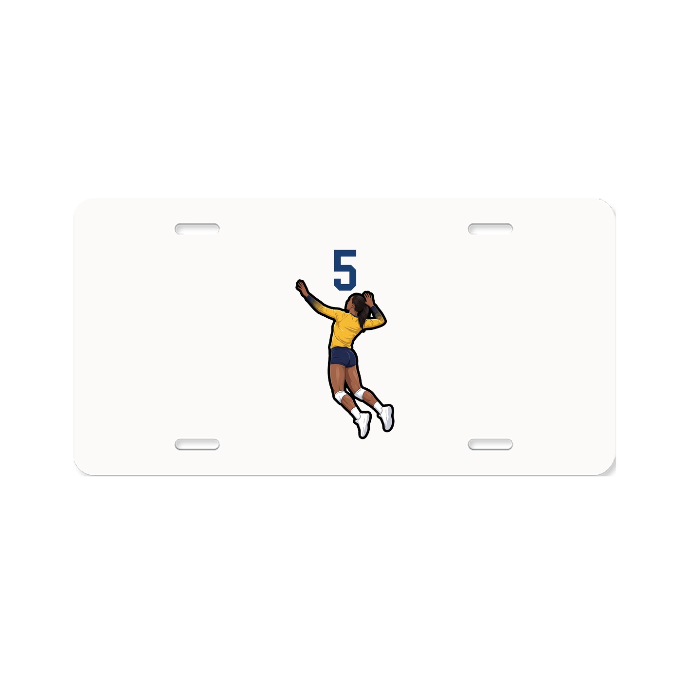 License Plate — Number Top in Classic