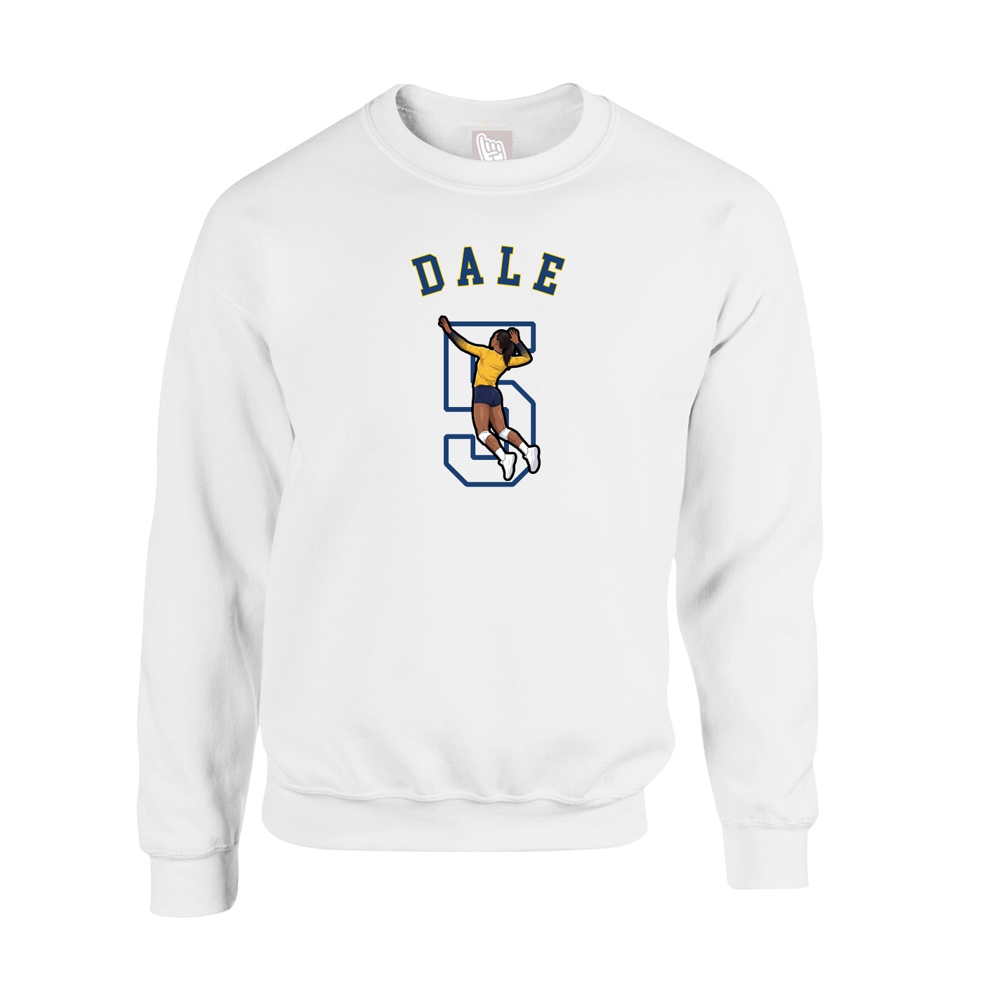 Fleece Crew — Shirsey Arch in White