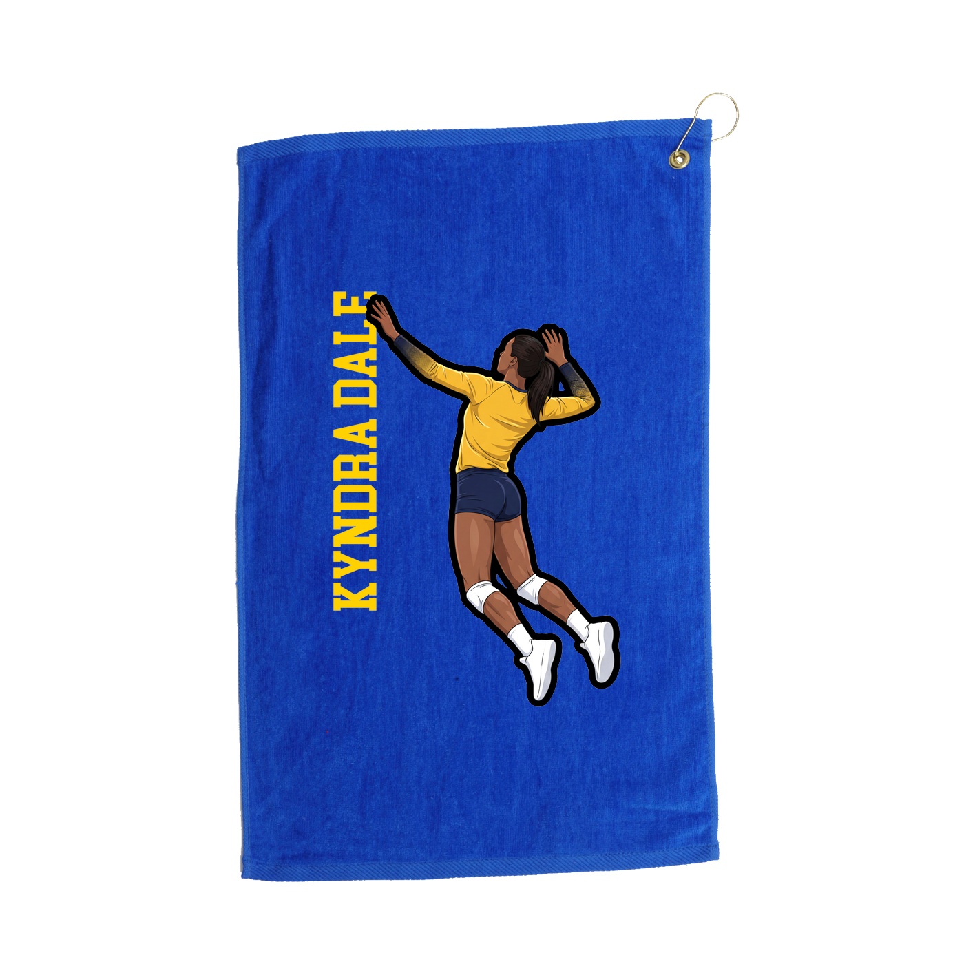 Golf Towel — Name Vertical in Royal