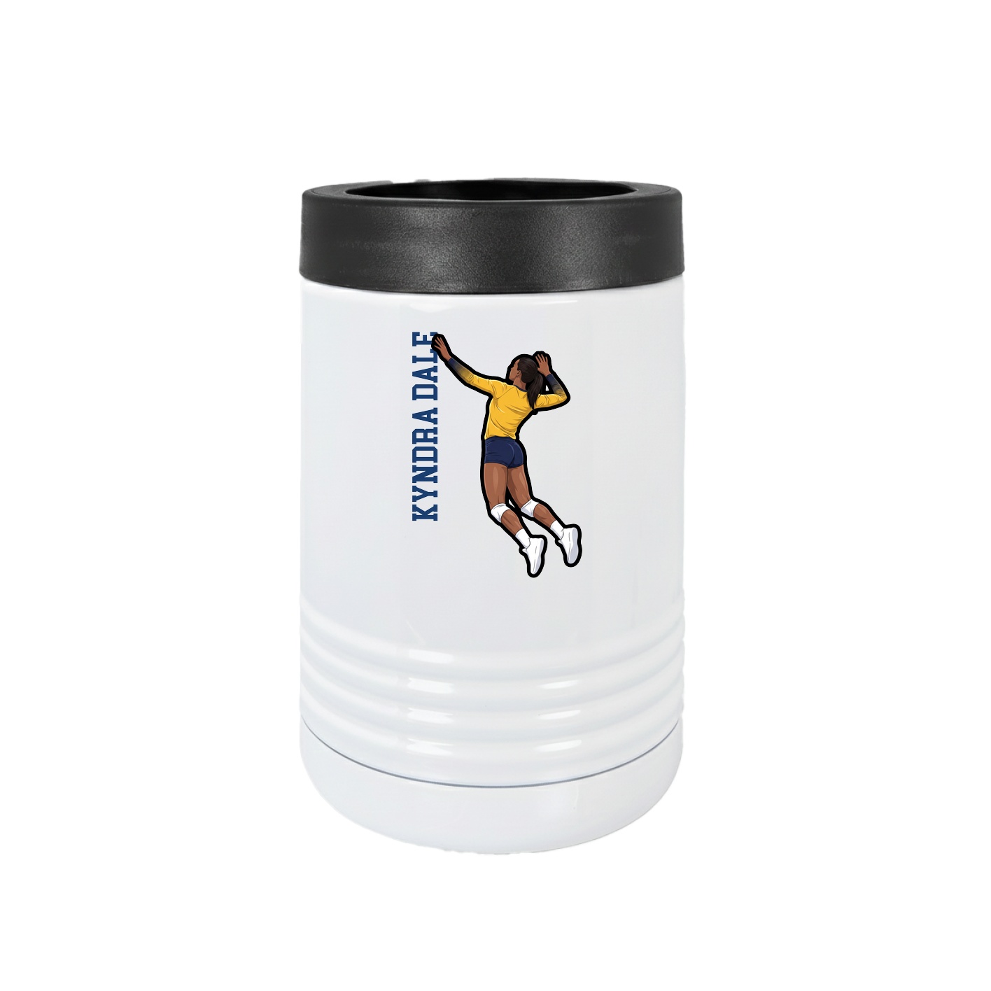 Beverage Holder — Name Vertical in White