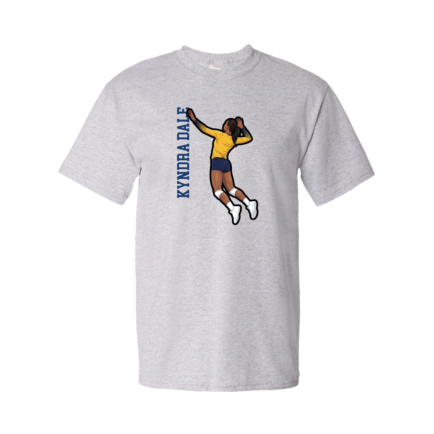 Youth Tee — Name Vertical in Grey