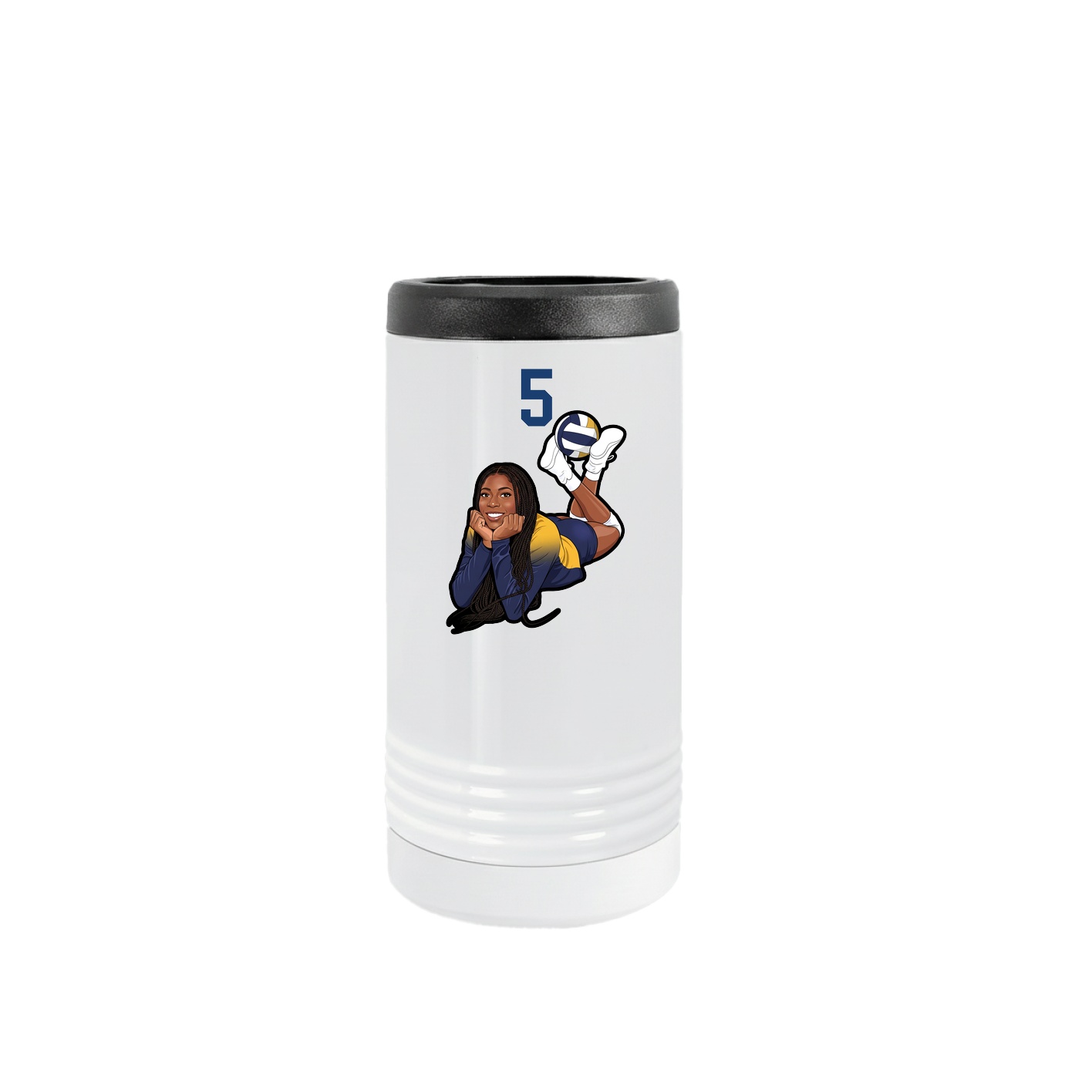 Slim Beverage Holder — Number Top in White