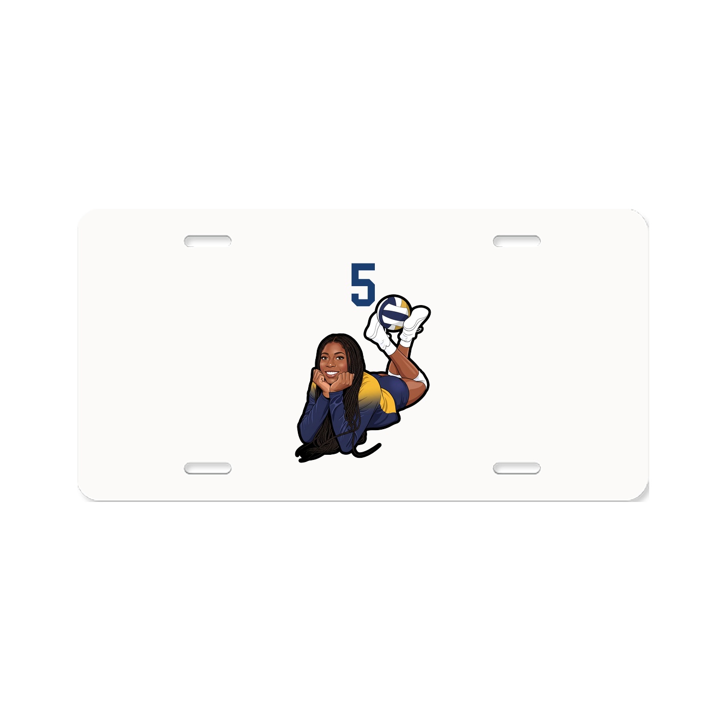 License Plate — Number Top in Classic