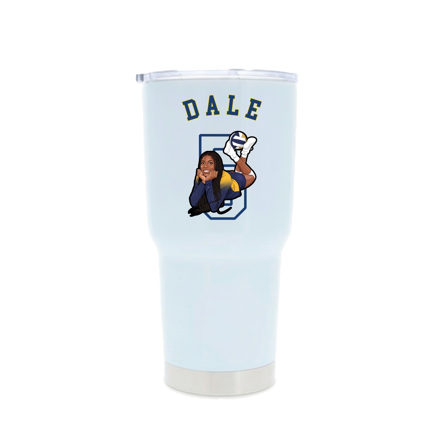 30oz Stainless Steel Tumbler — Shirsey Arch in White