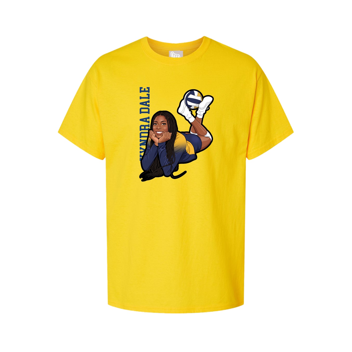 Tee — Name Vertical in Gold