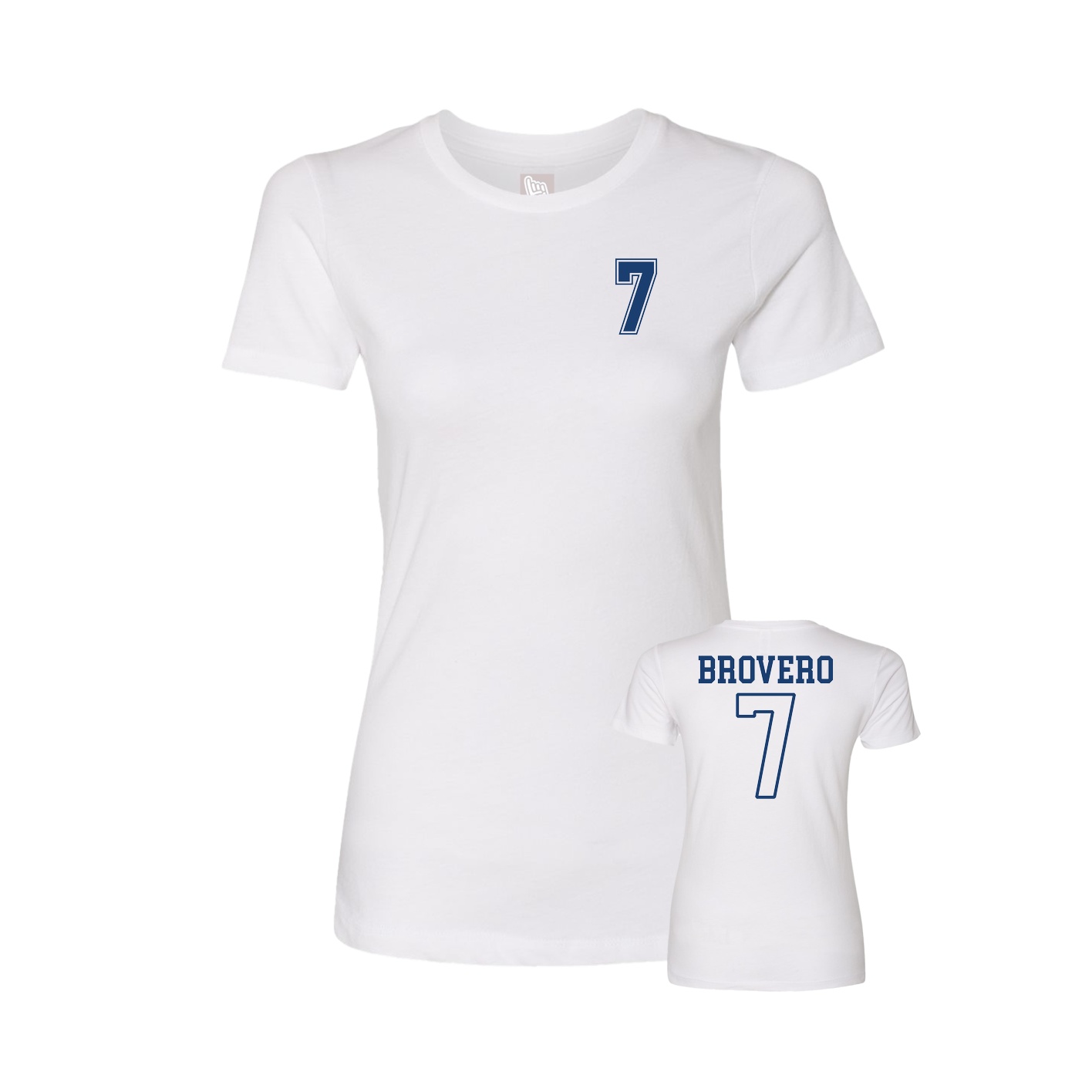 Womens Tee — Chest Back in White