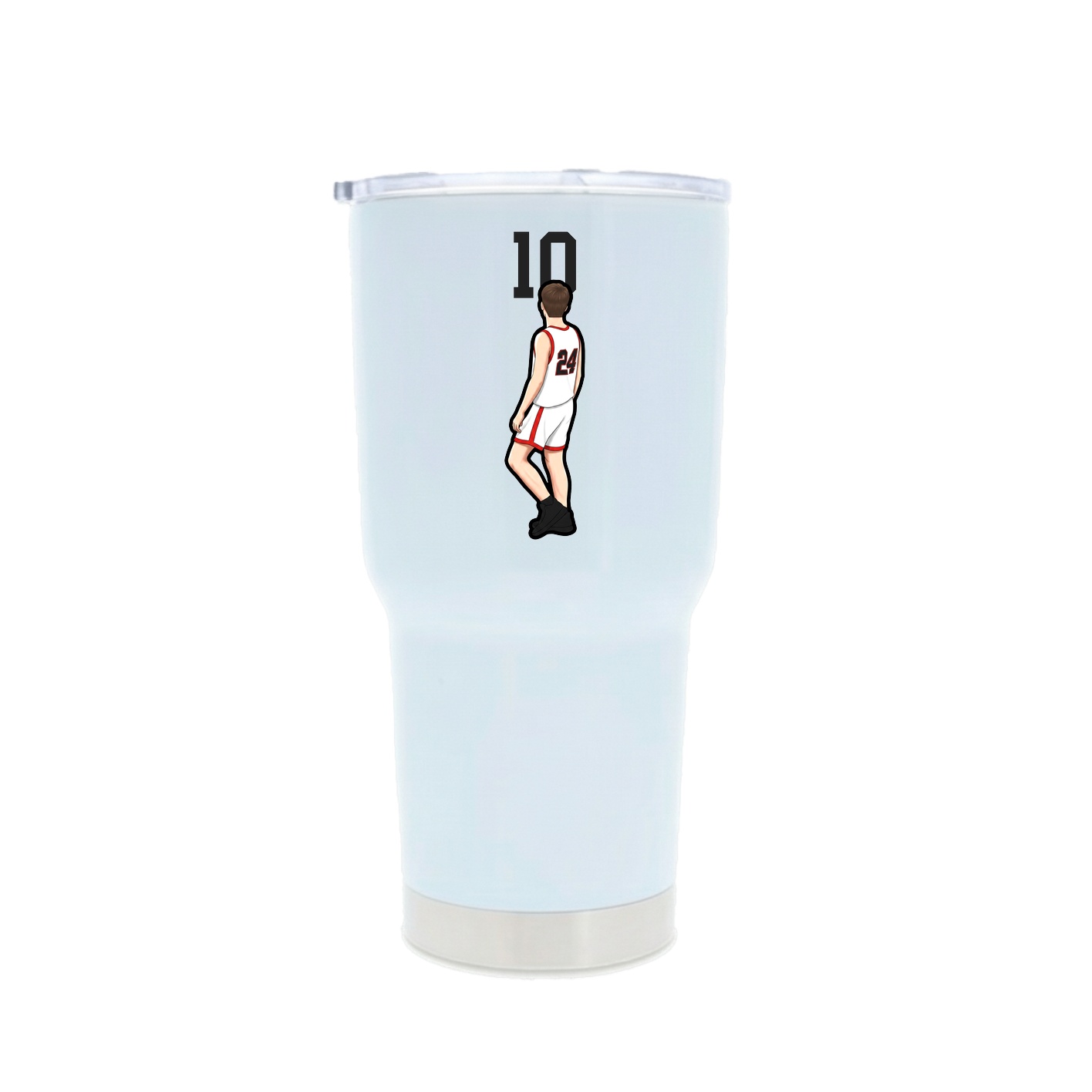 30oz Stainless Steel Tumbler — Number Top in White