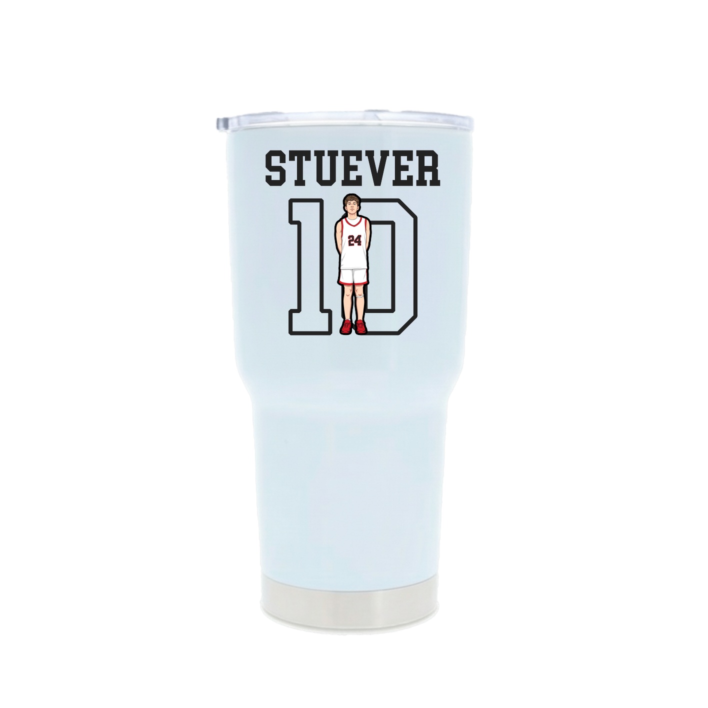 30oz Stainless Steel Tumbler — Shirsey in White
