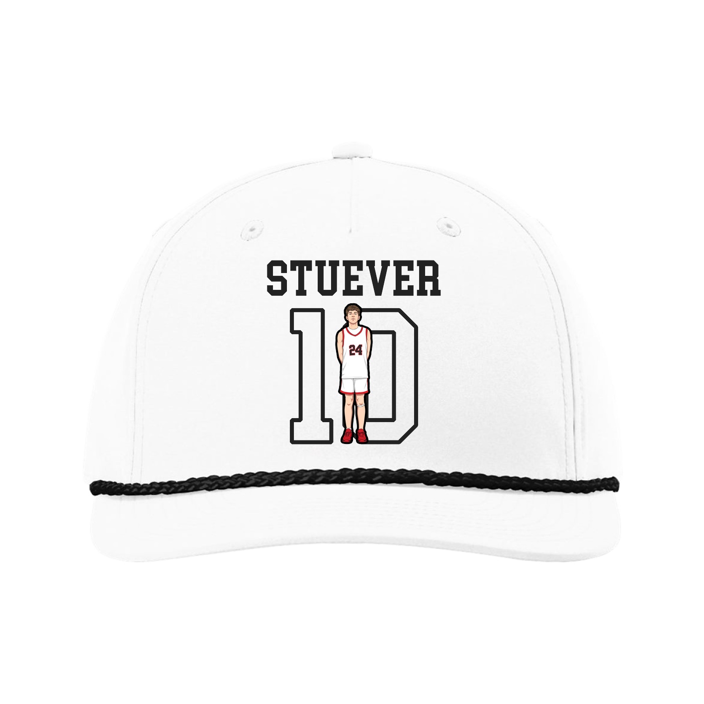 Five-Panel Classic Rope Cap — Shirsey in White