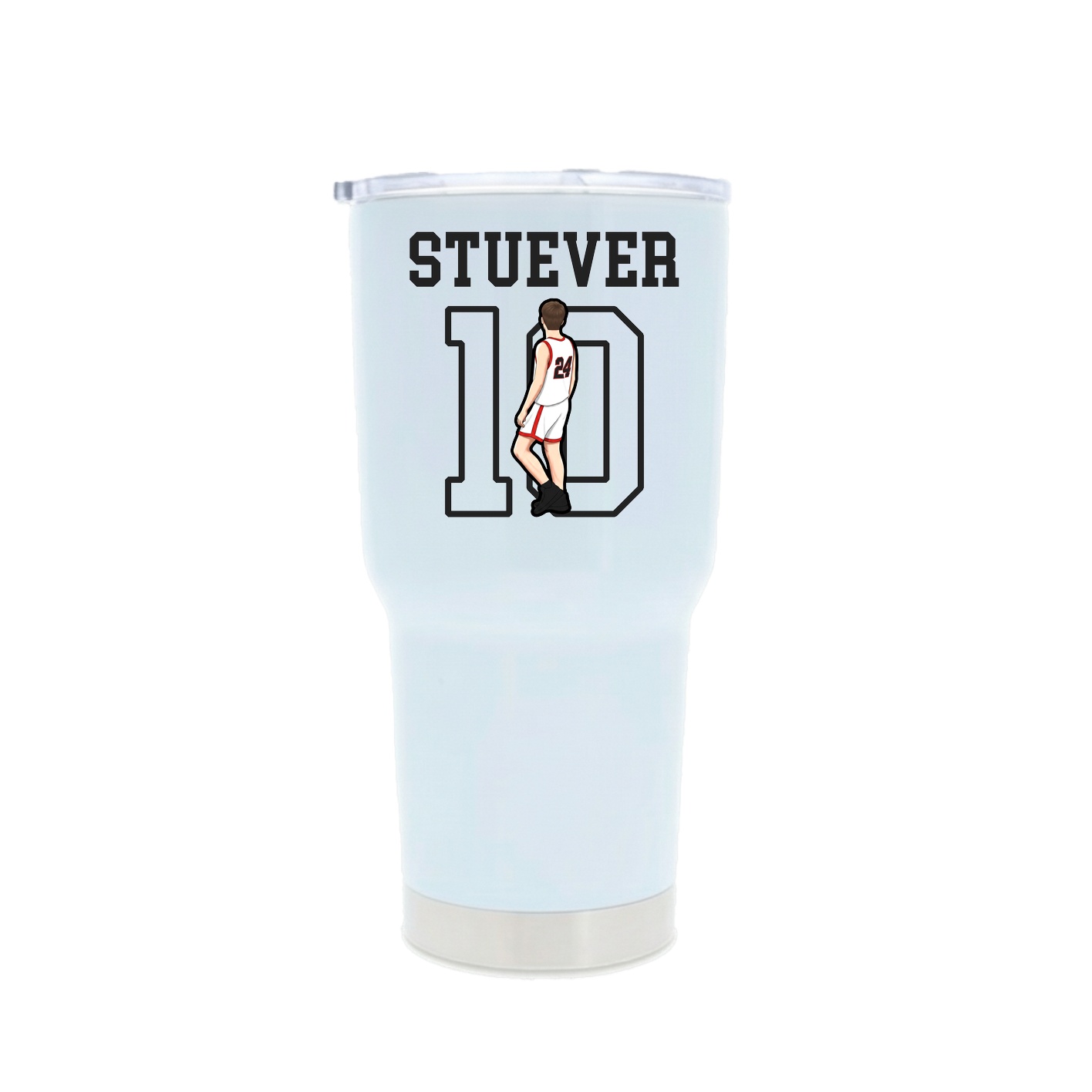 30oz Stainless Steel Tumbler — Shirsey in White