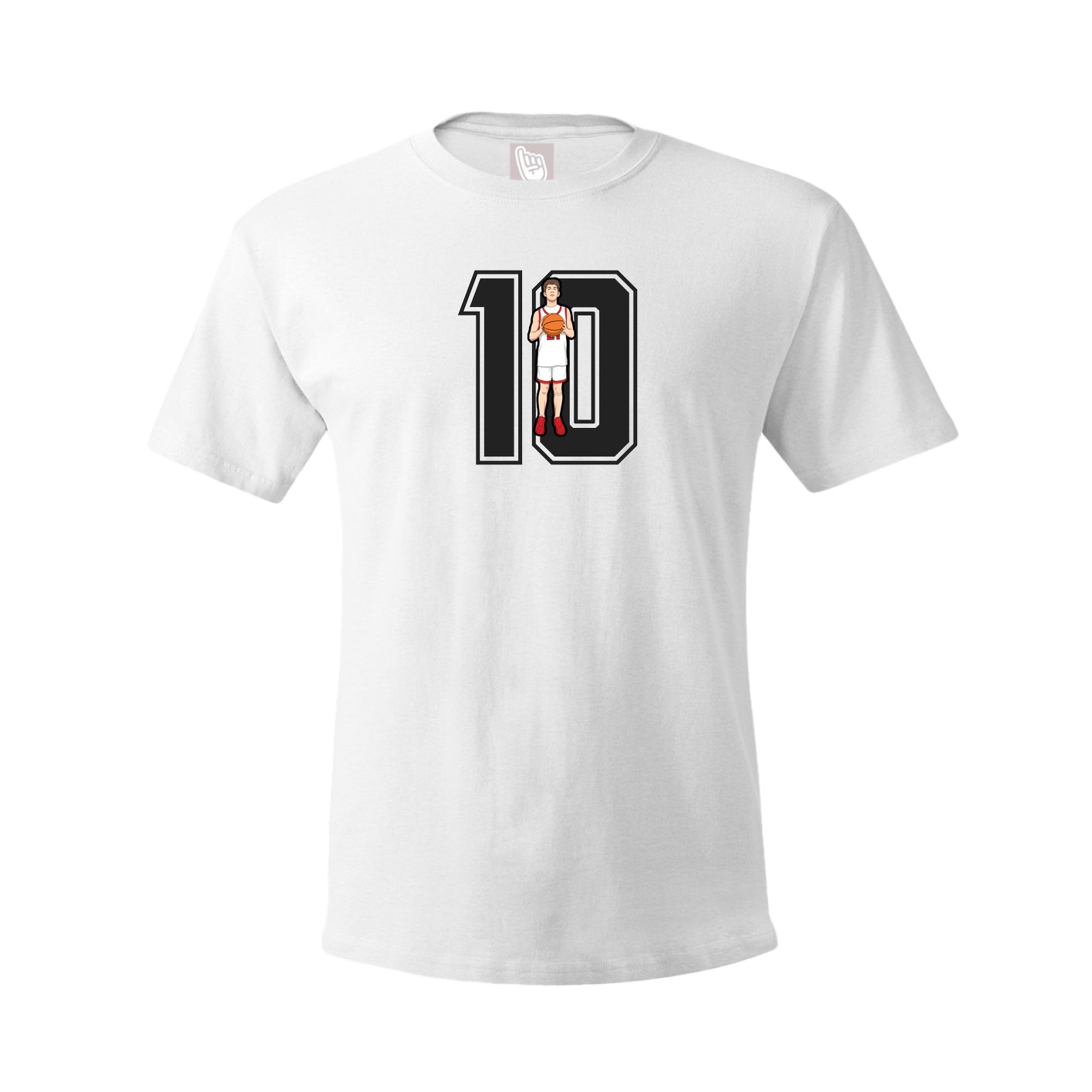 Youth Tee — Number in White