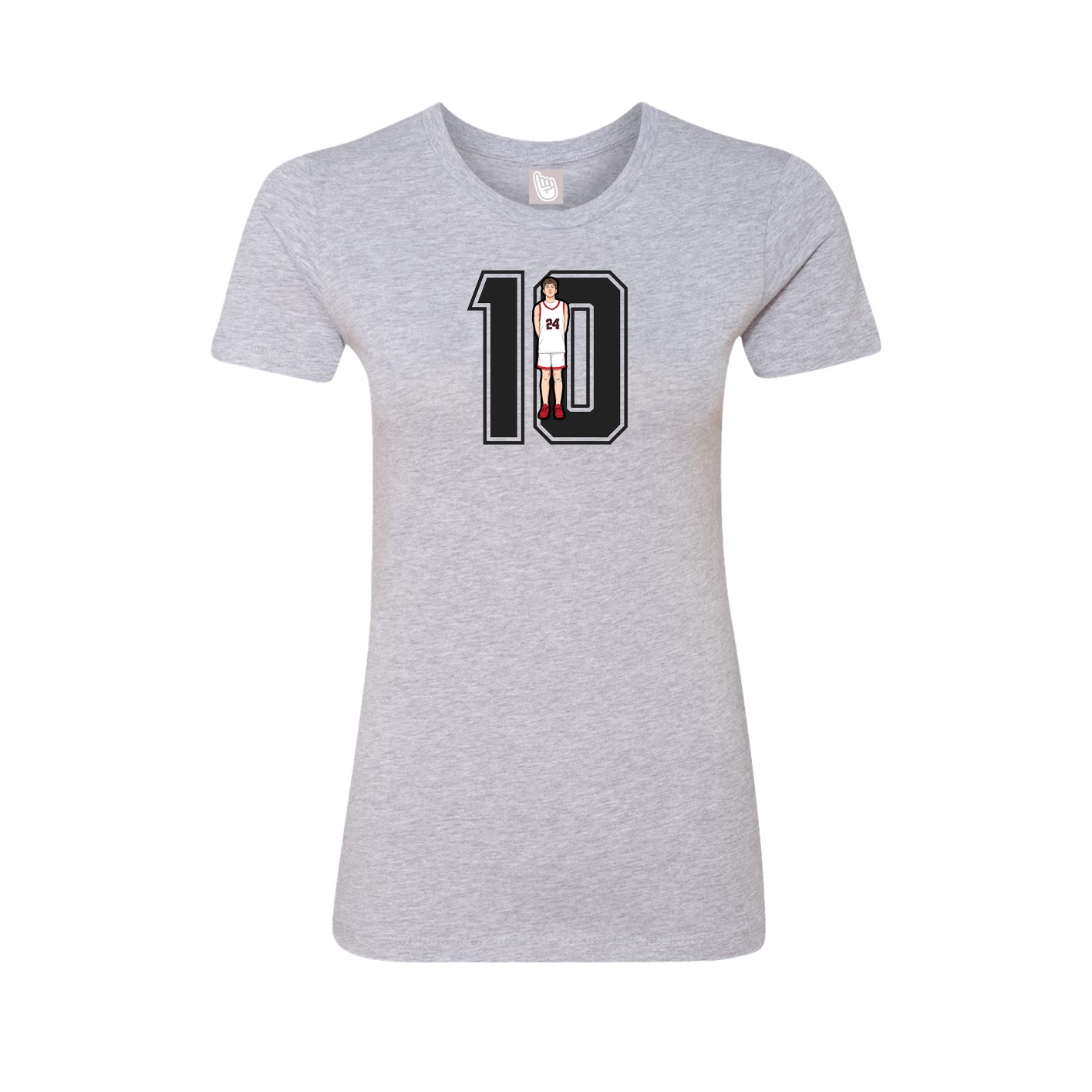 Womens Tee — Number in Grey