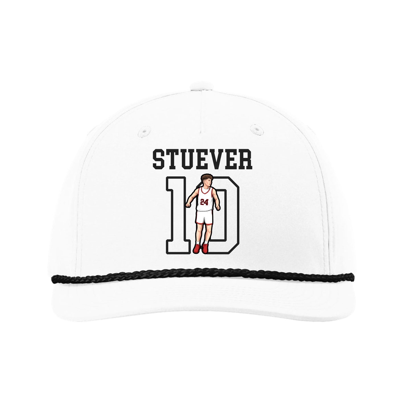 Five-Panel Classic Rope Cap — Shirsey in White