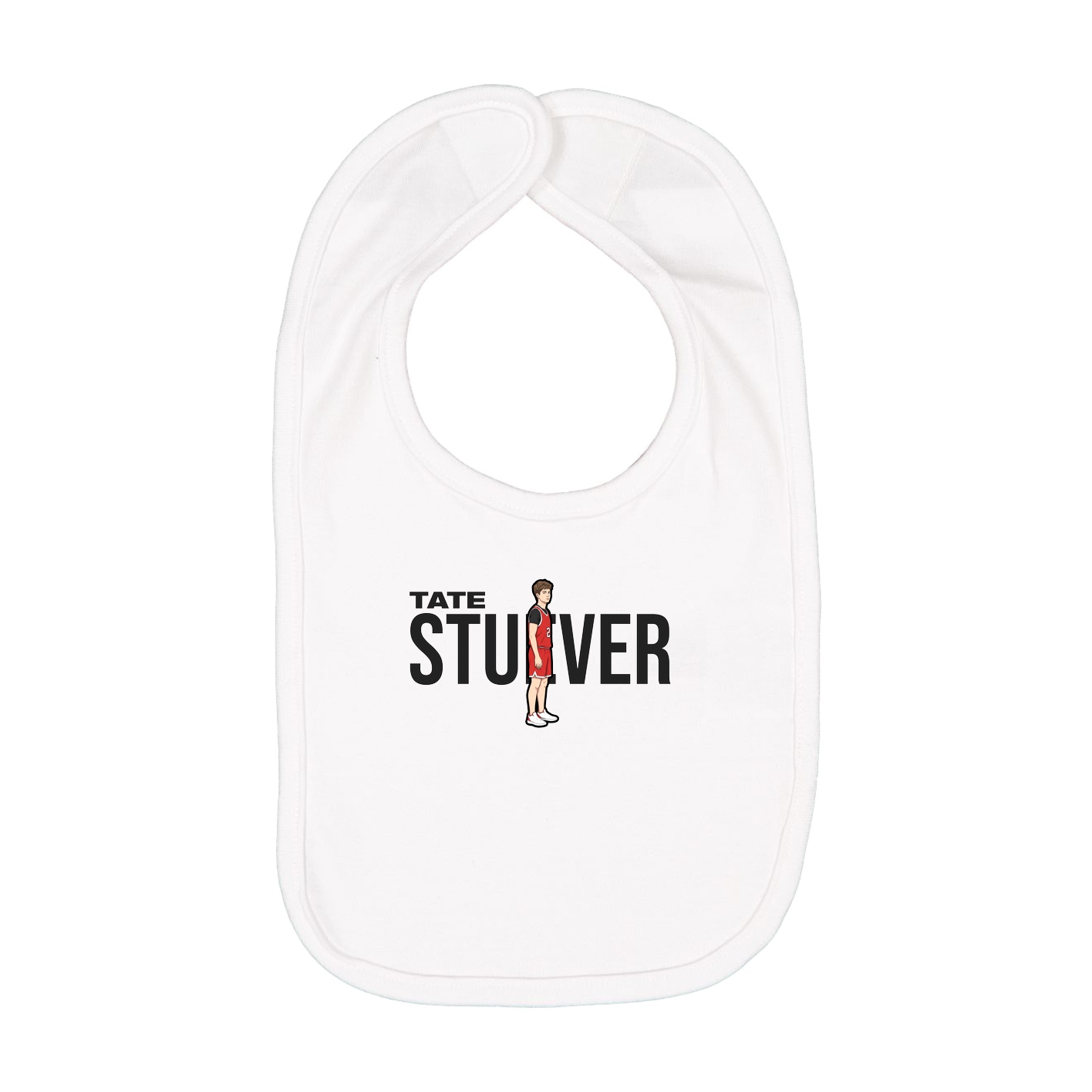 Infant Bib — Player Name in White