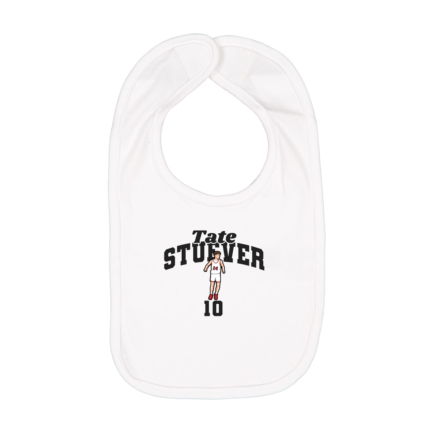 Infant Bib — Signature Arch in White