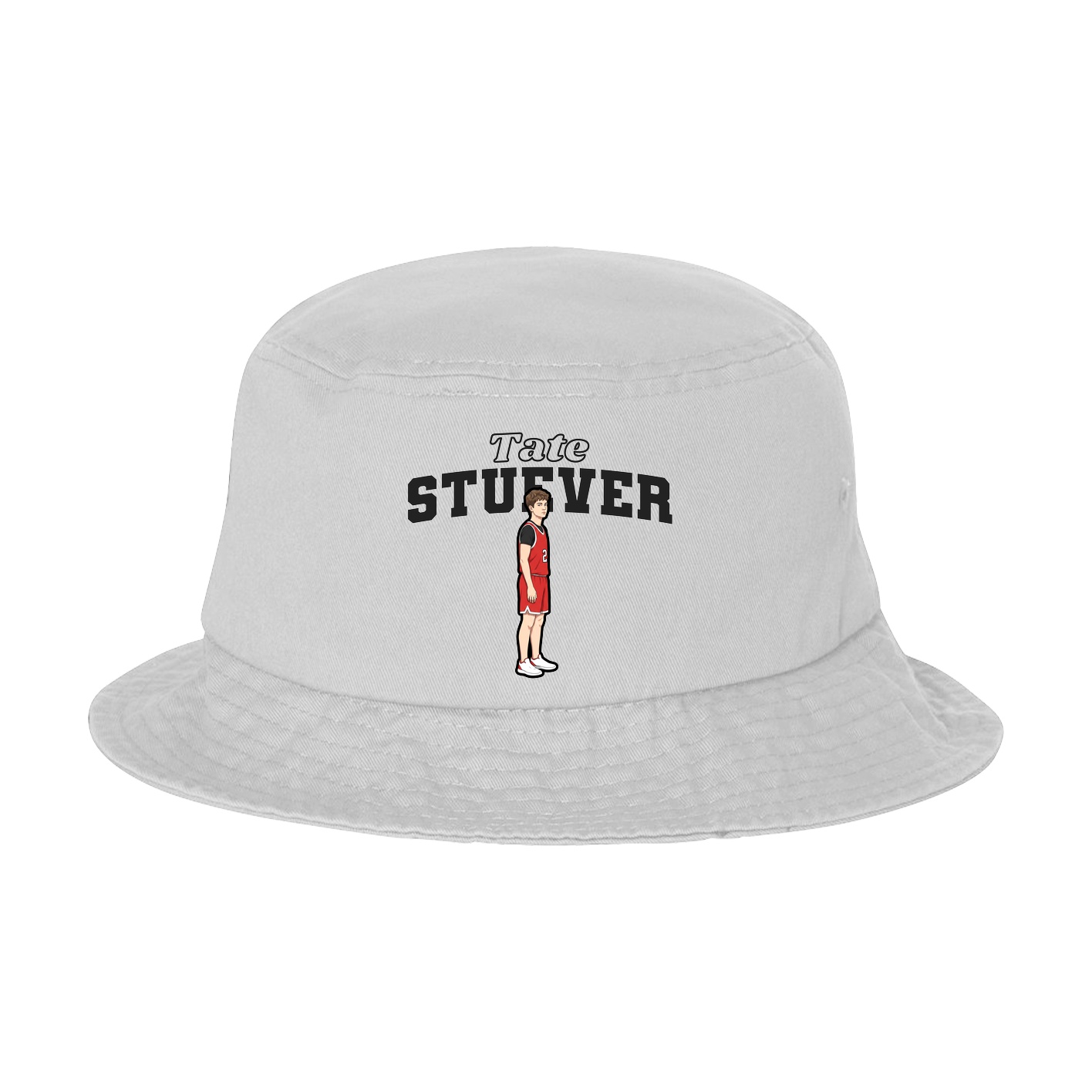 Bucket Cap — Name Arch in White