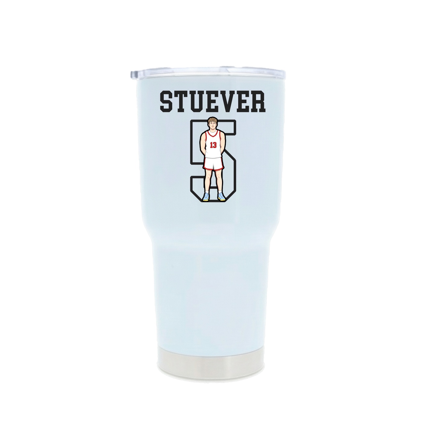 30oz Stainless Steel Tumbler — Shirsey in White