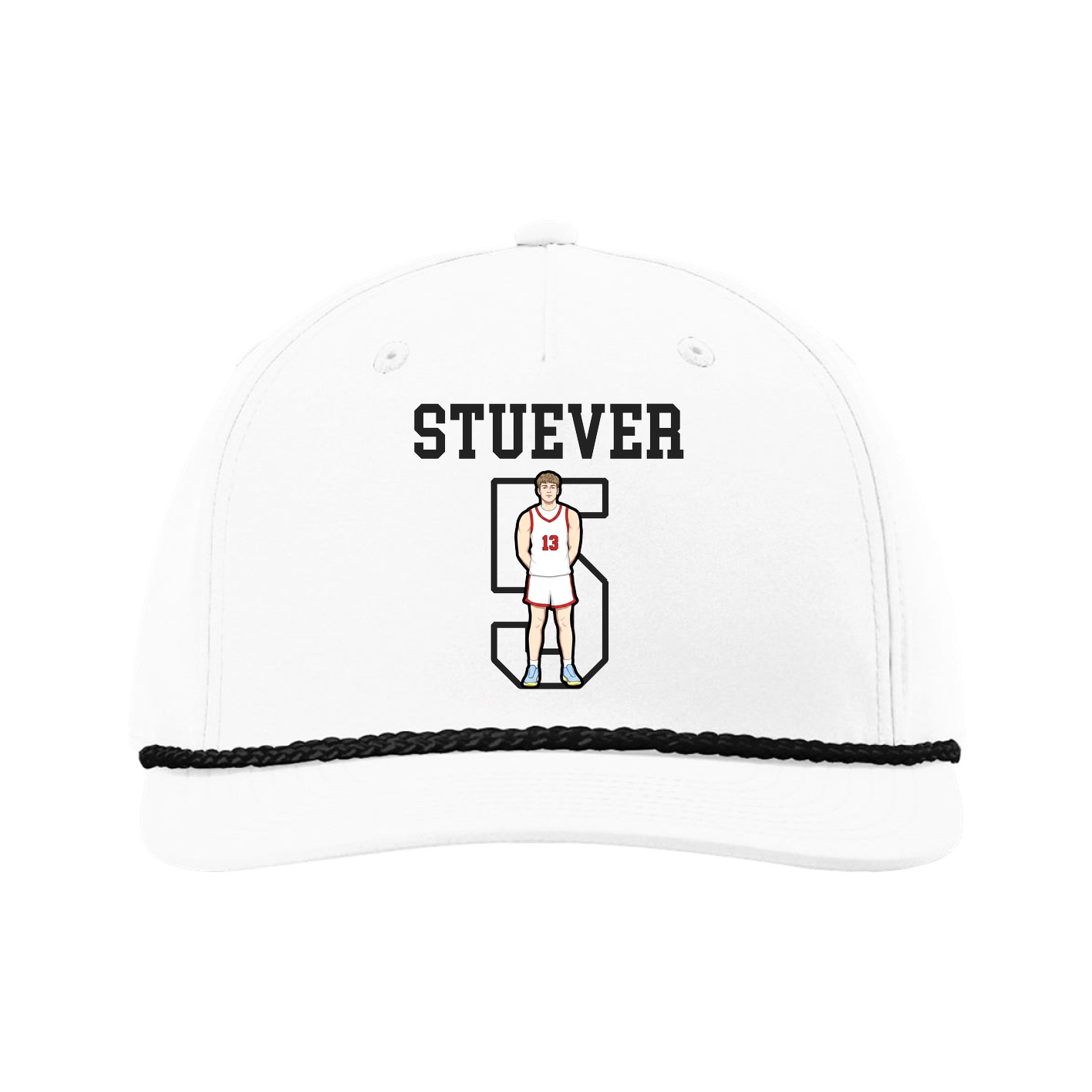 Five-Panel Classic Rope Cap — Shirsey in White