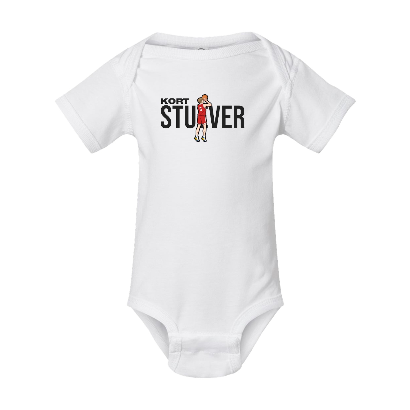 Baby Onesie — Player Name in White