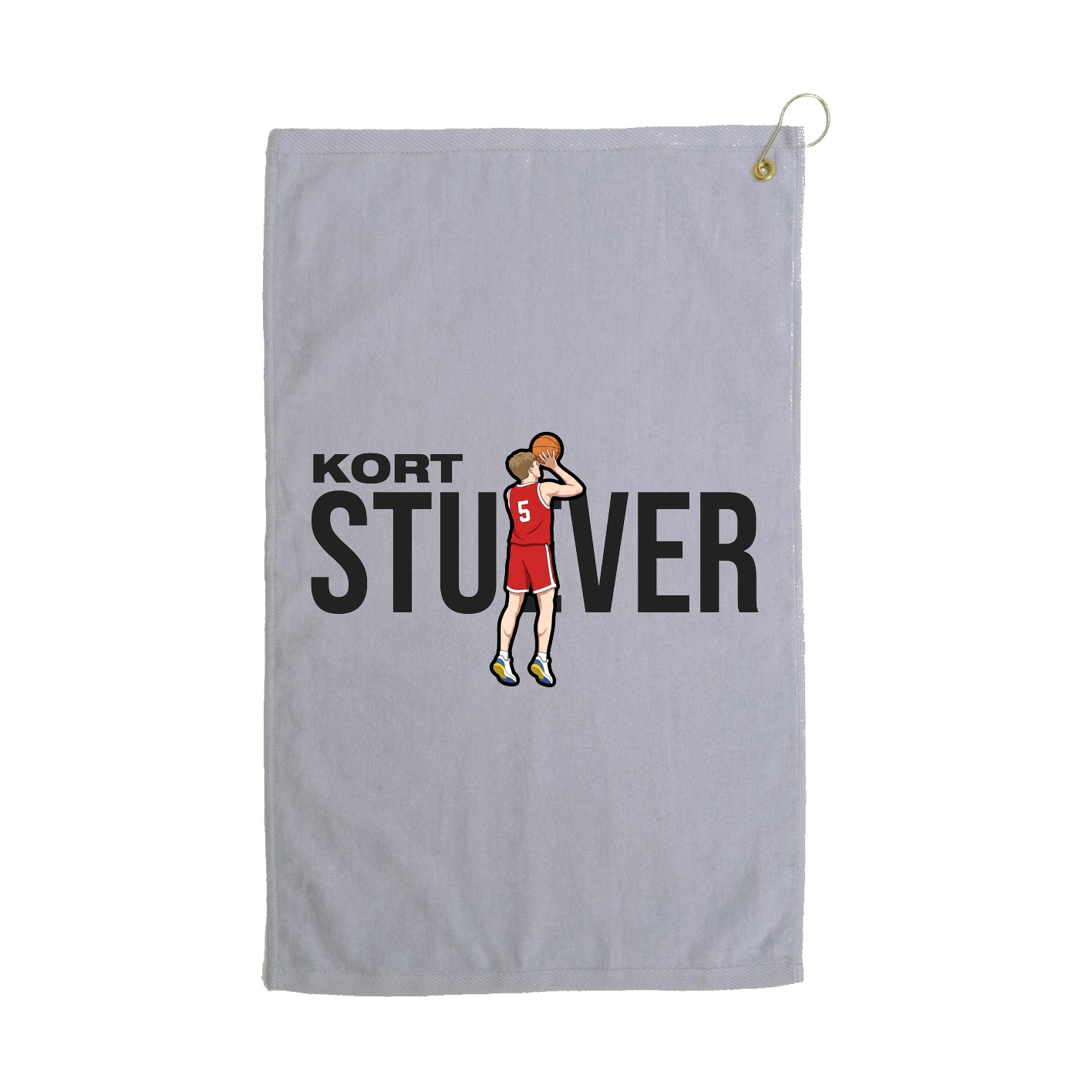 Golf Towel — Player Name in Grey