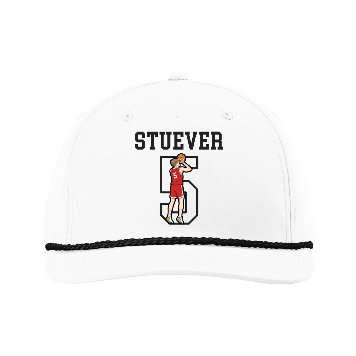 Five-Panel Classic Rope Cap — Shirsey in White