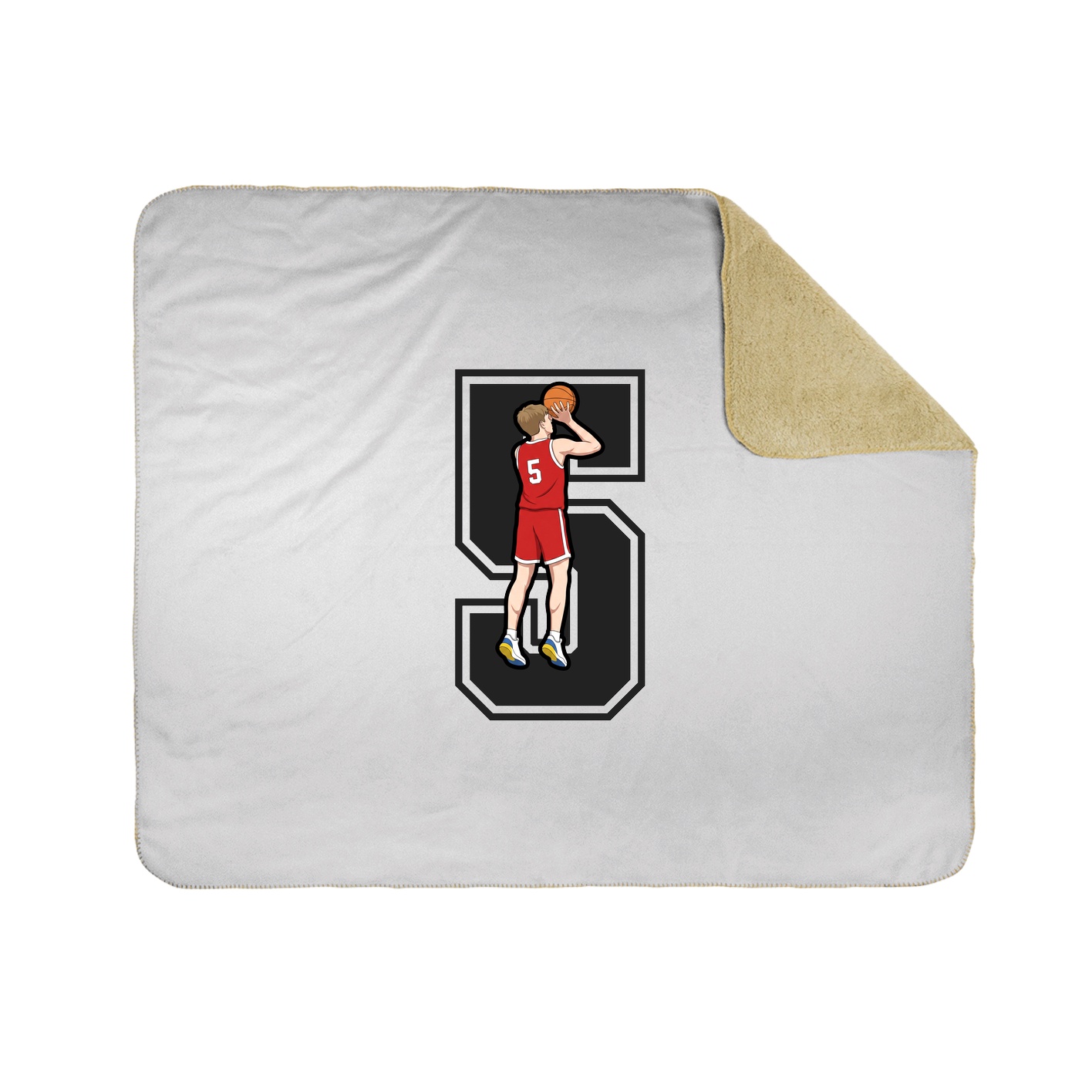 Throw Blanket — Number in White