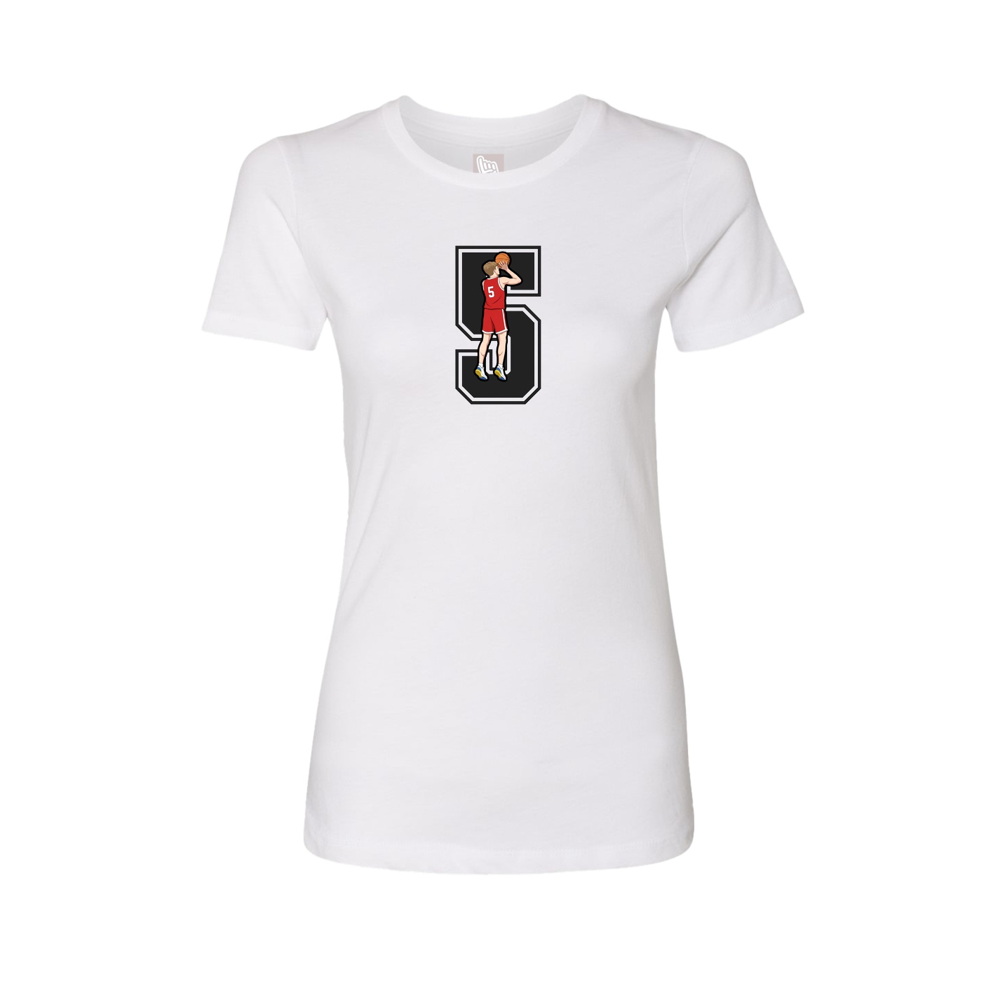Womens Tee — Number in White