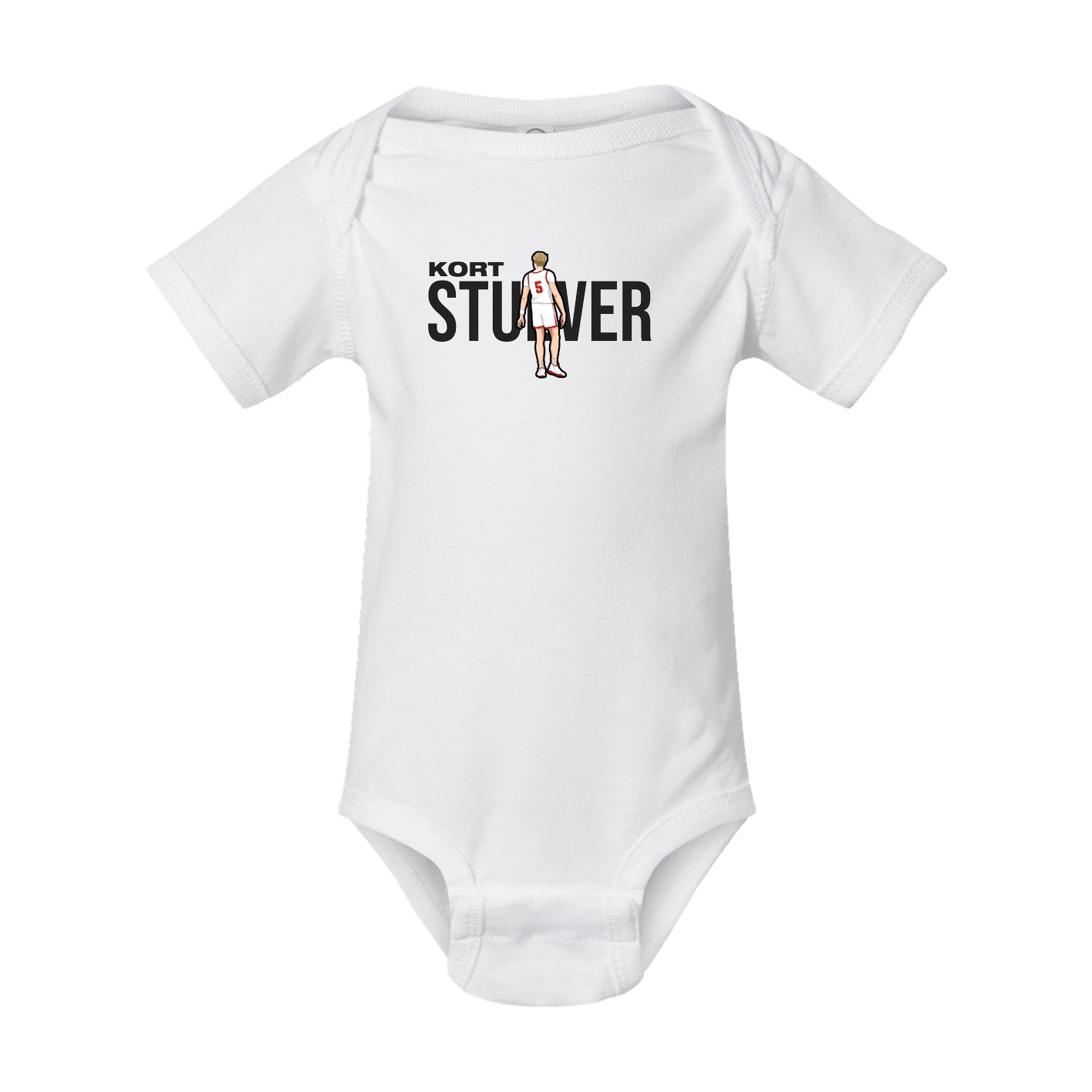 Baby Onesie — Player Name in White